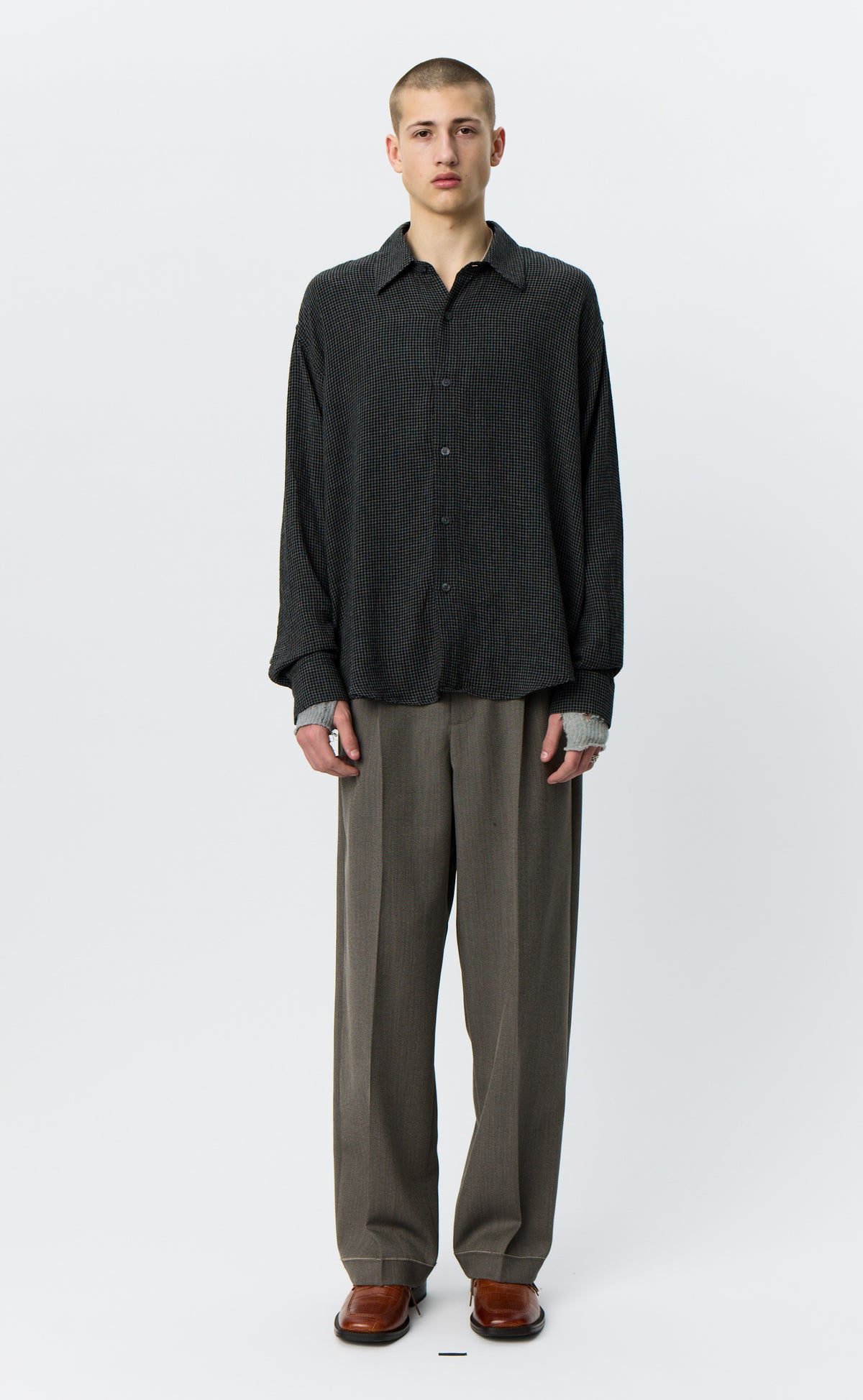 MFPEN - Exact shirt Dark grey check