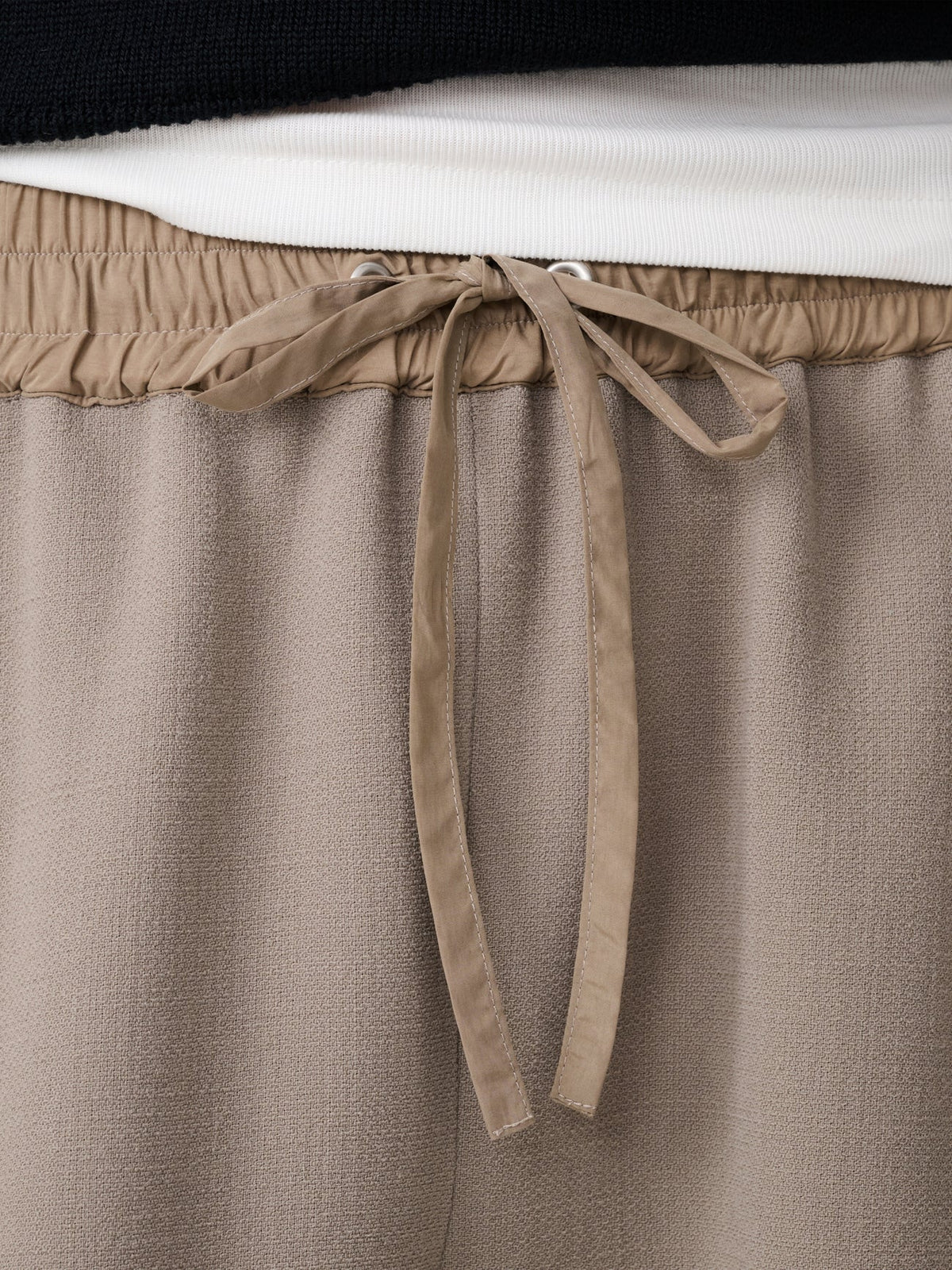 STUDIO NICHOLSON - Farr Wool Drawstring Pant Taupe