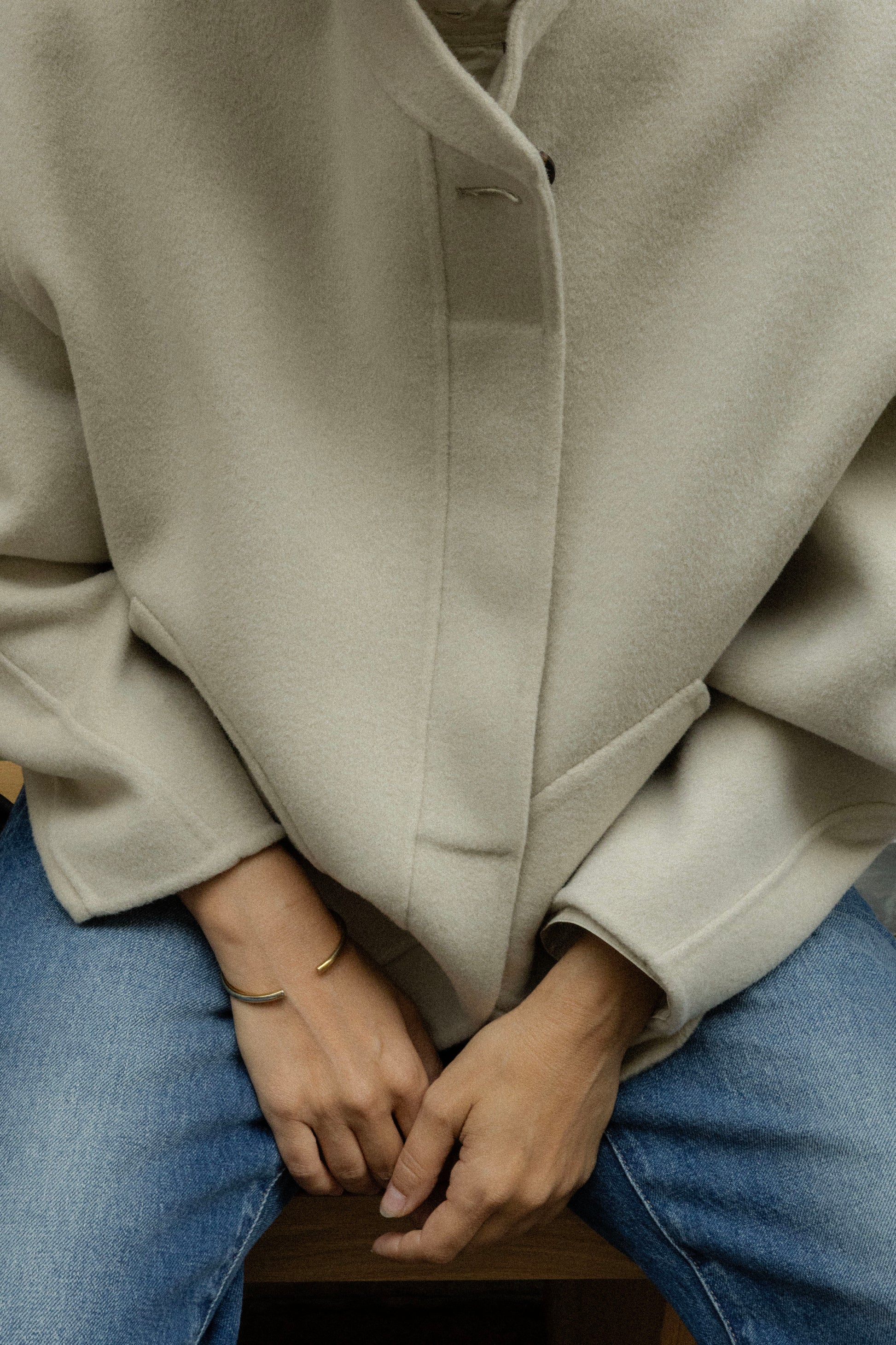 SOEUR - Veste windsor craie