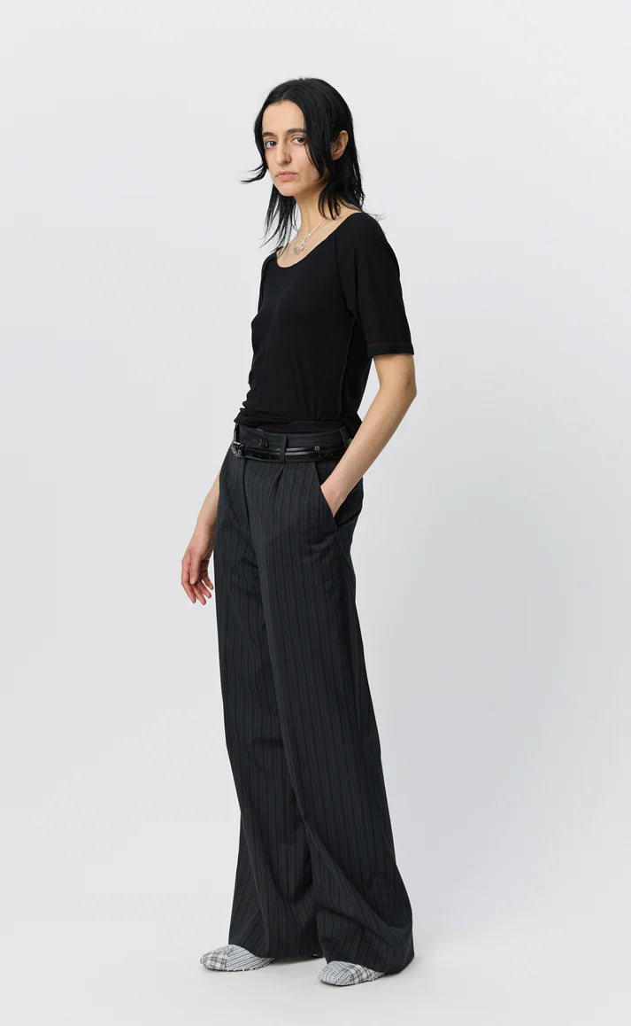 MFPEN - Flatlock raglan tee black rib