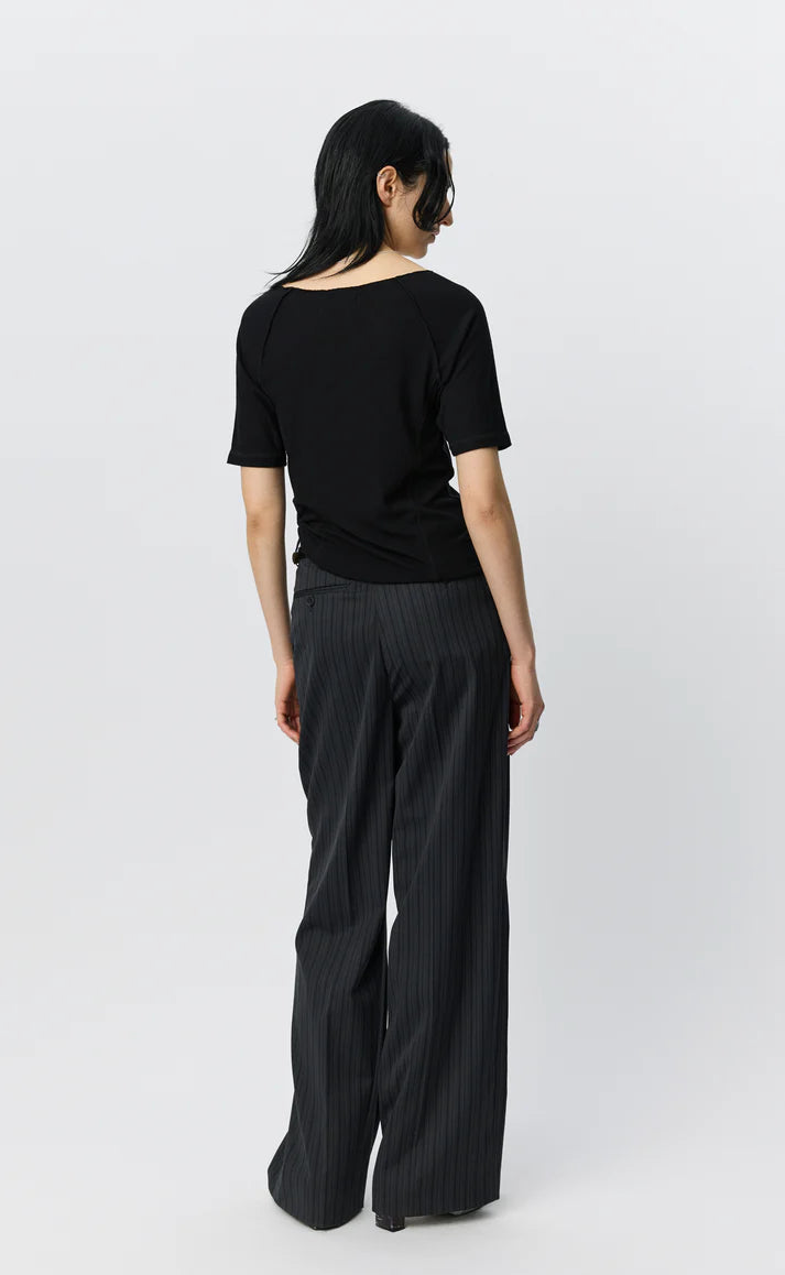 MFPEN - Flatlock raglan tee black rib