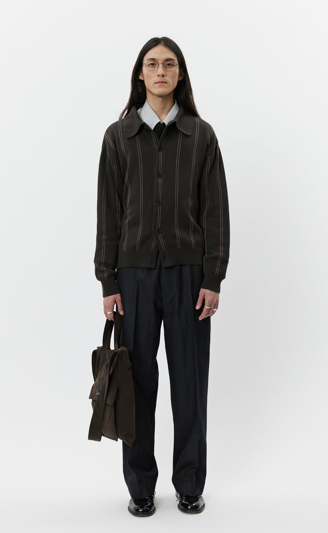 MFPEN - Formal cardigan biscuit stripe MFPEN