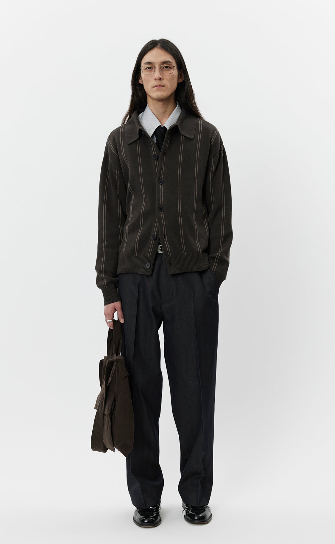 MFPEN - Formal cardigan biscuit stripe MFPEN