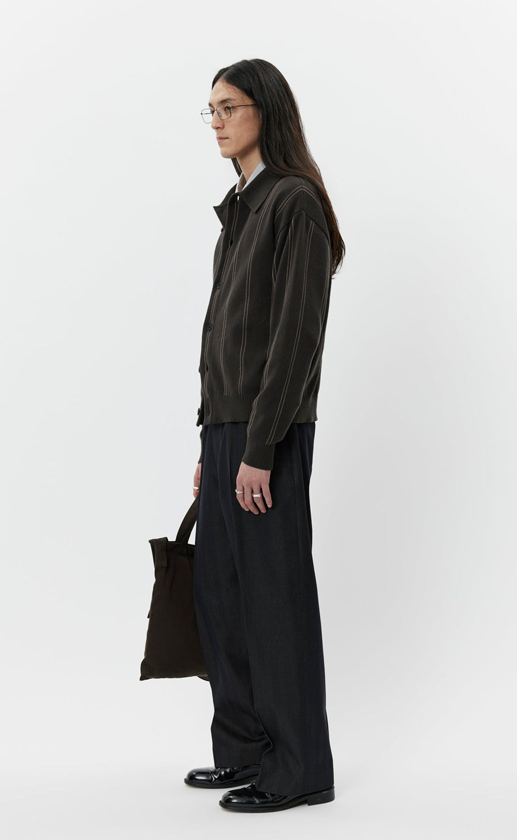 MFPEN - Formal cardigan biscuit stripe MFPEN