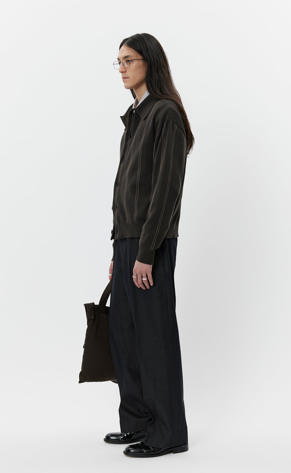 MFPEN - Formal cardigan biscuit stripe MFPEN