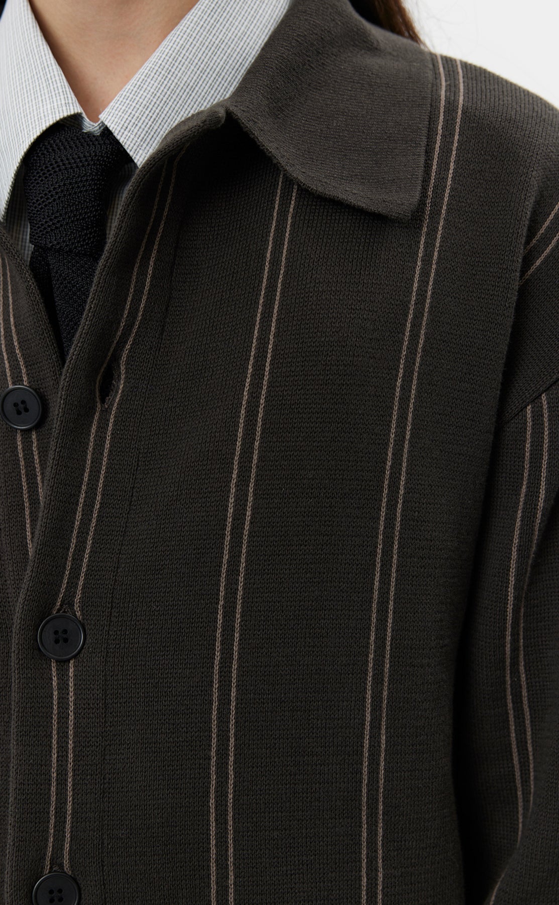 MFPEN - Formal cardigan biscuit stripe MFPEN