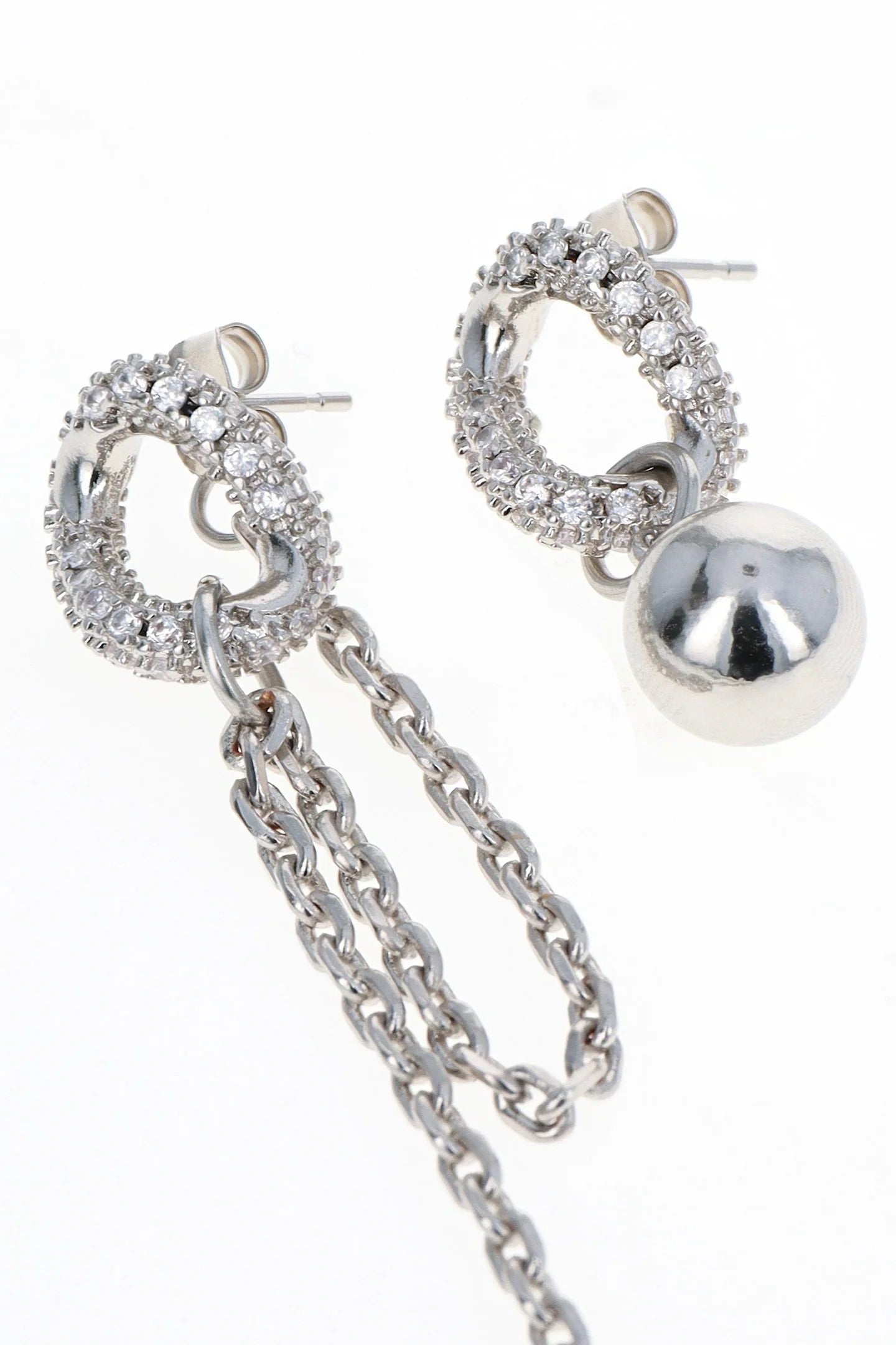 JUSTINE CLENQUET - gordon earrings palladium JUSTINE CLENQUET
