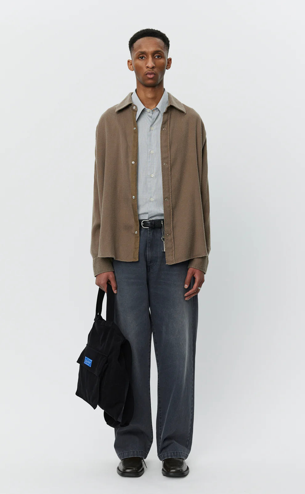 MFPEN - Gambler shirt - dark taupe fuzz