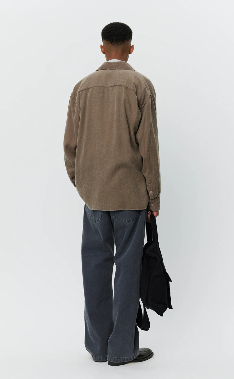 MFPEN - Gambler shirt - dark taupe fuzz