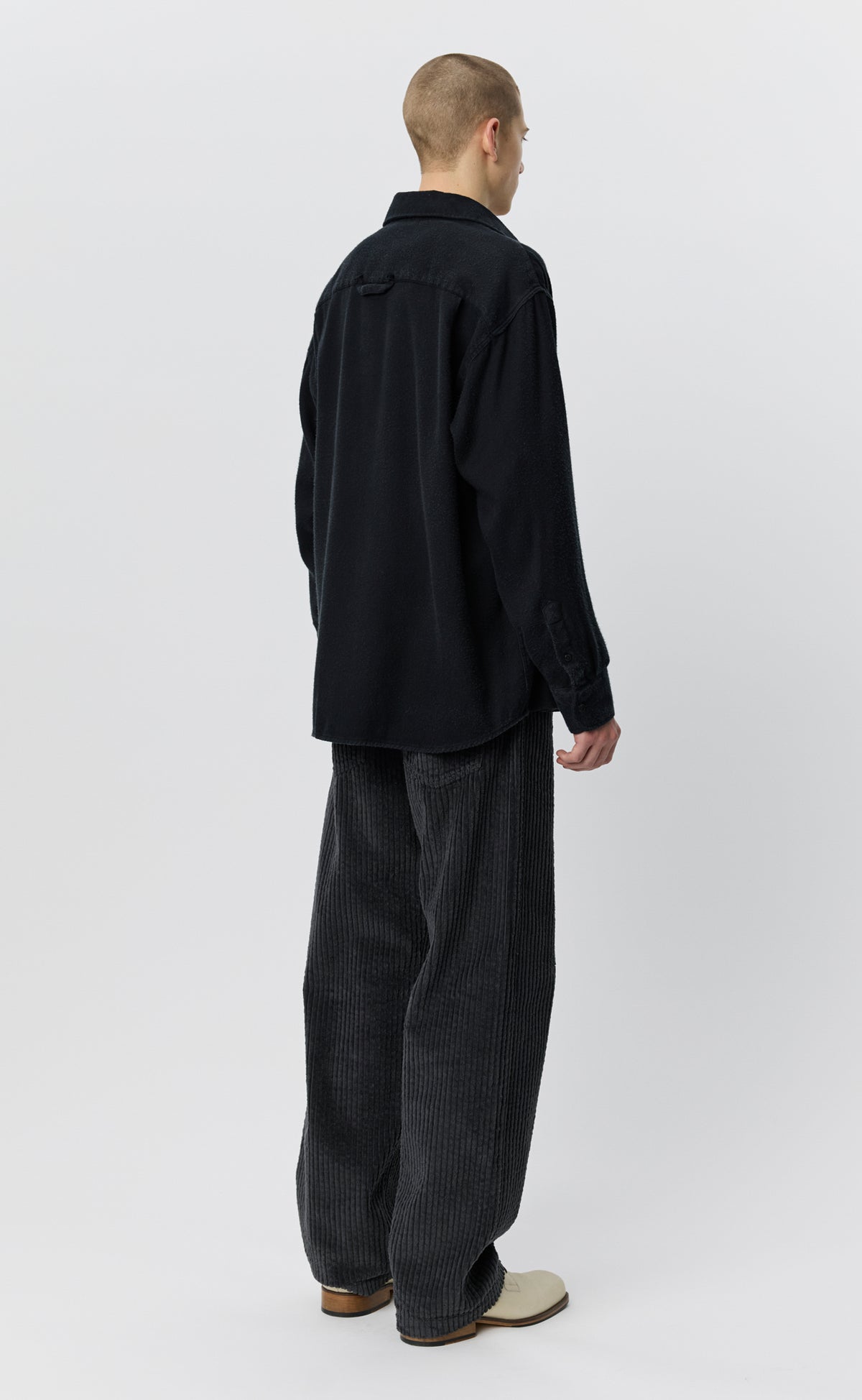 MFPEN - Gambler shirt Black fuzz tencel