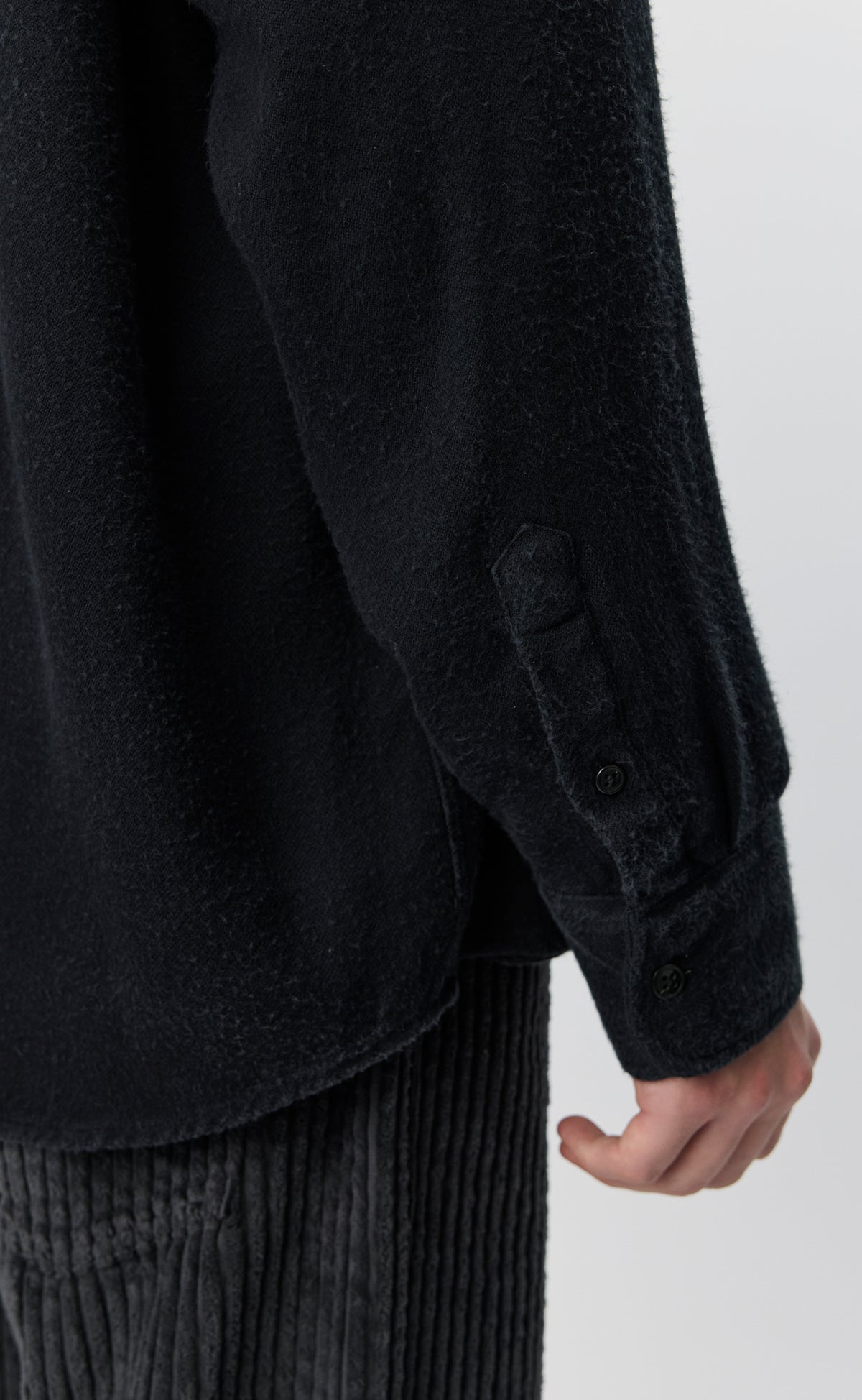 MFPEN - Gambler shirt Black fuzz tencel