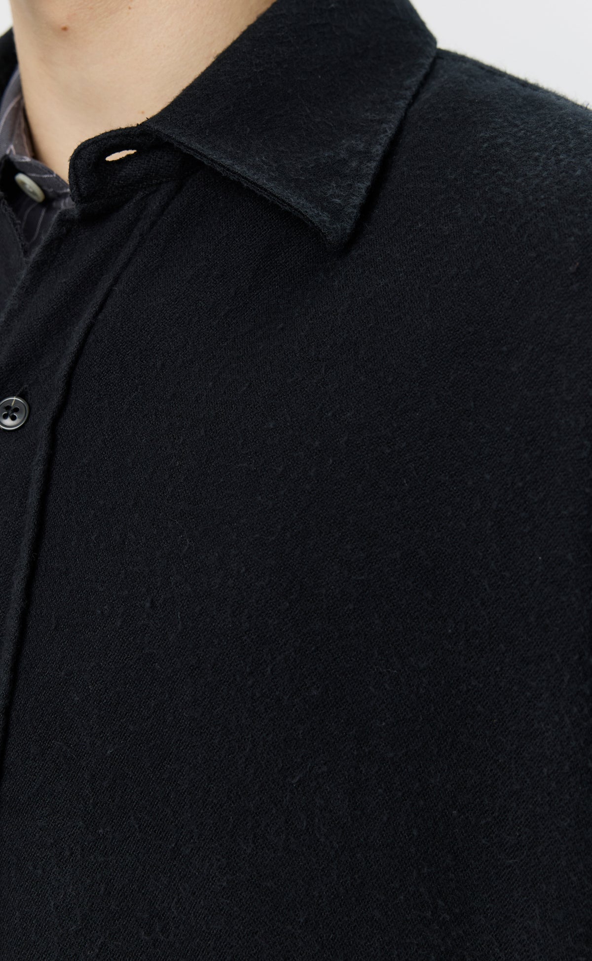 MFPEN - Gambler shirt Black fuzz tencel