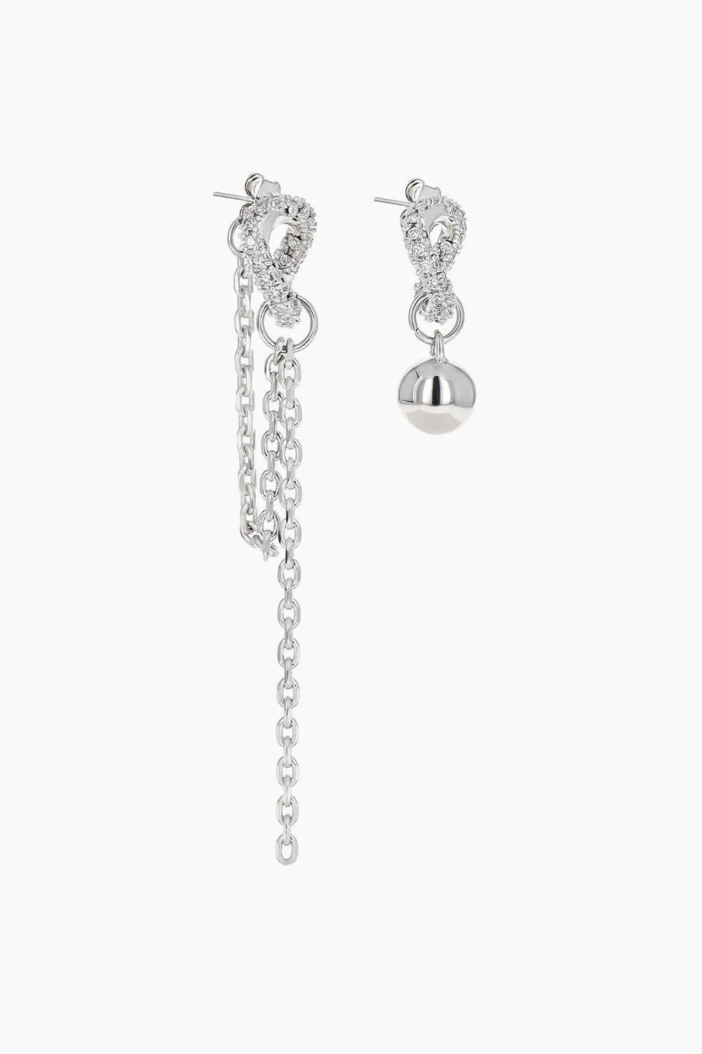 JUSTINE CLENQUET - gordon earrings palladium JUSTINE CLENQUET
