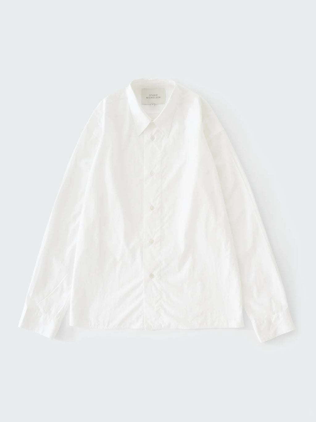 STUDIO NICHOLSON - Shirt hal optic white STUDIO NICHOLSON