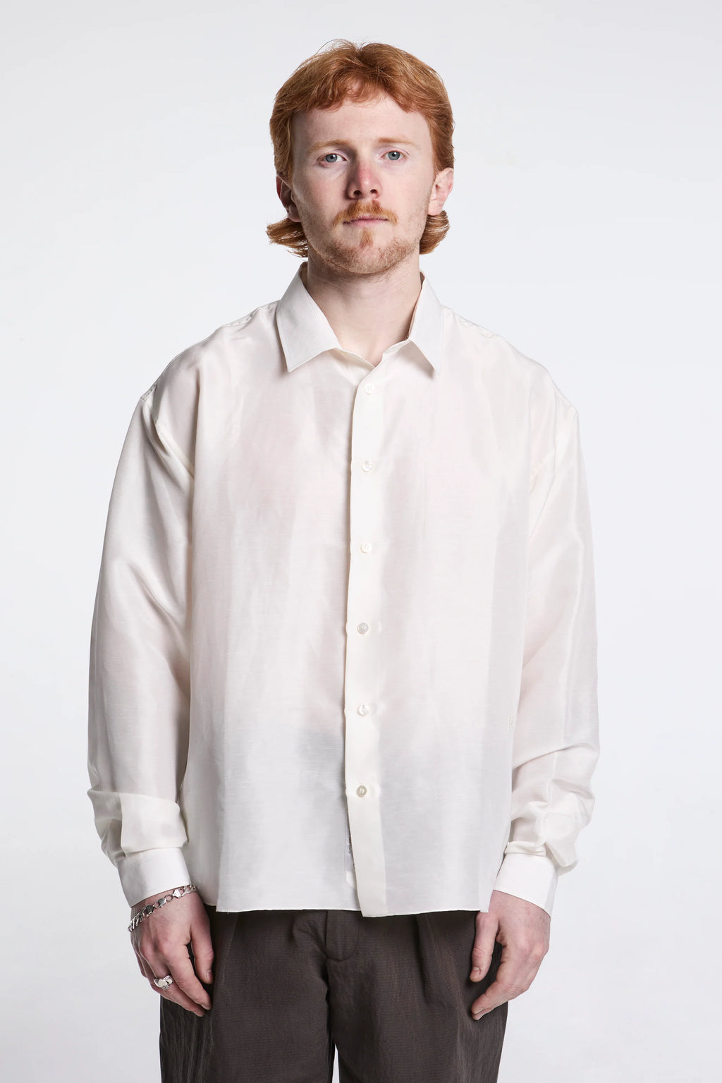 RANRA - Field silk linen shirt ivory