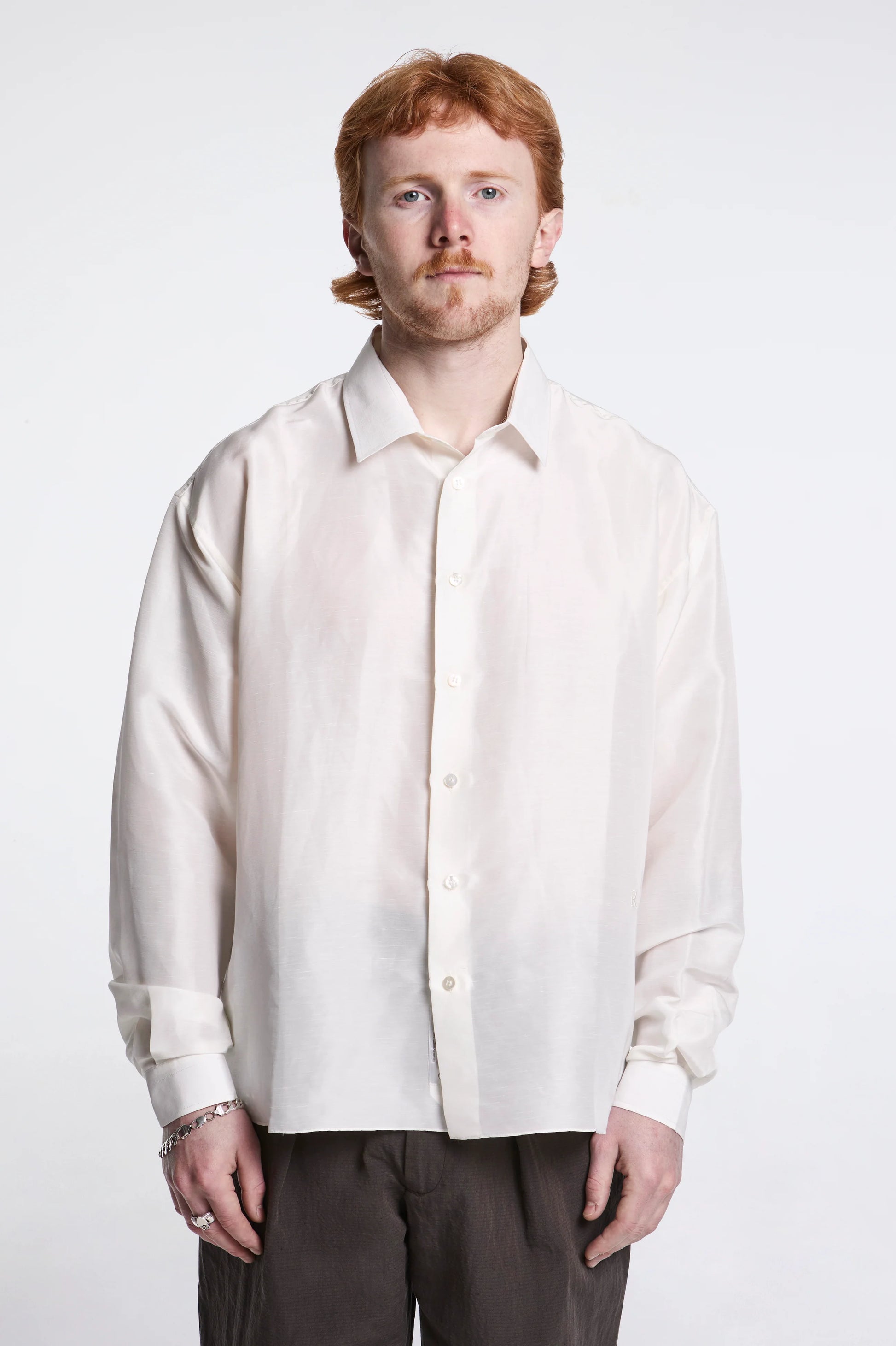 RANRA - Field silk linen shirt ivory