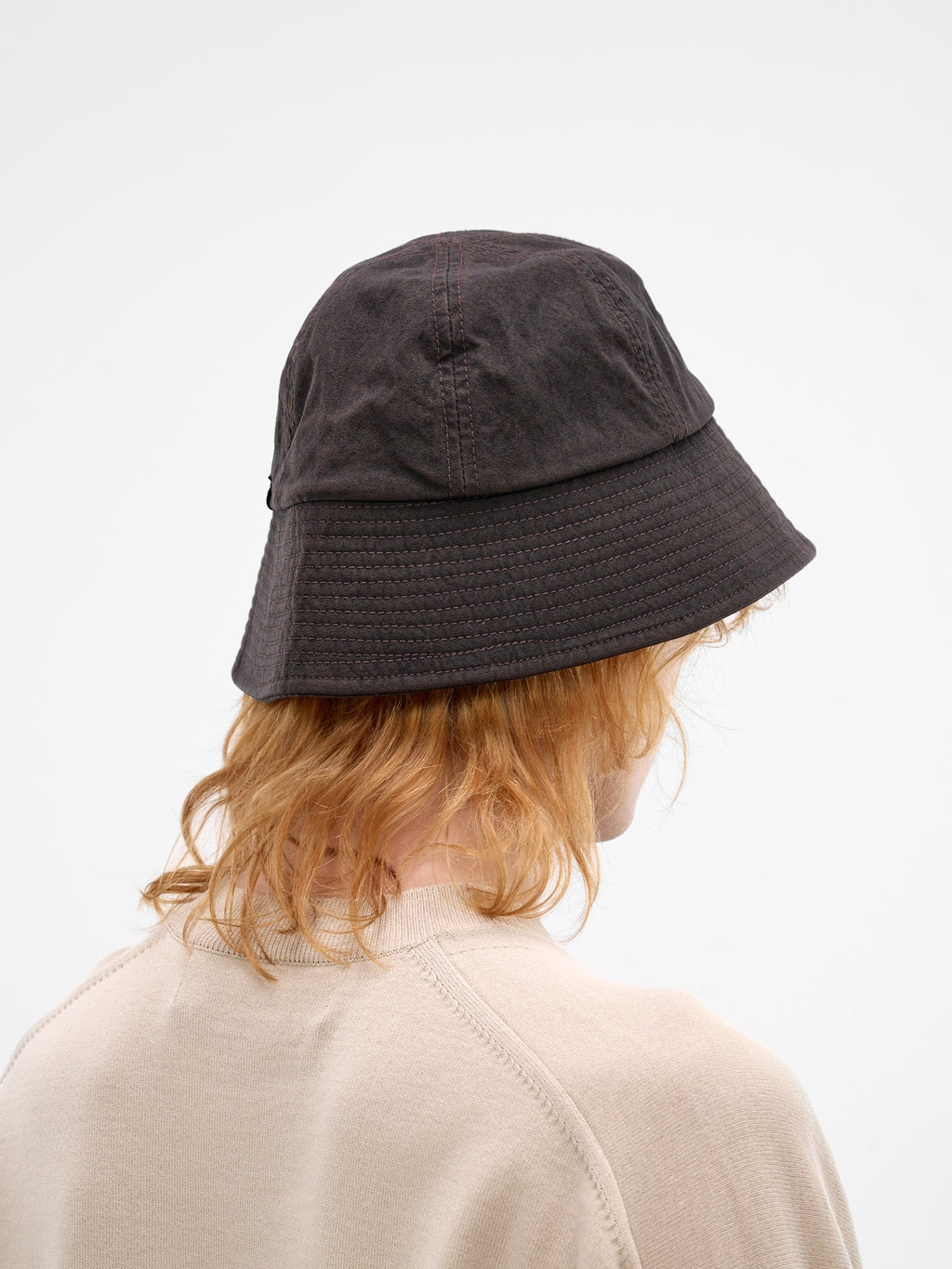 CDG HOMME - Logo bucket hat brown