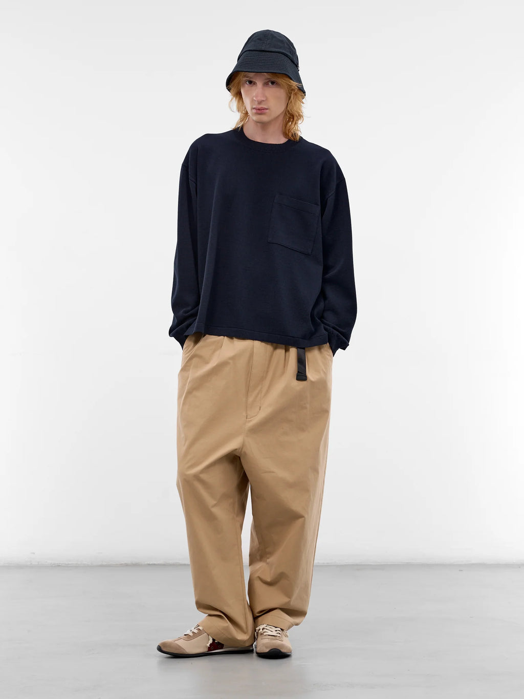CDG HOMME - Pleated trousers beige