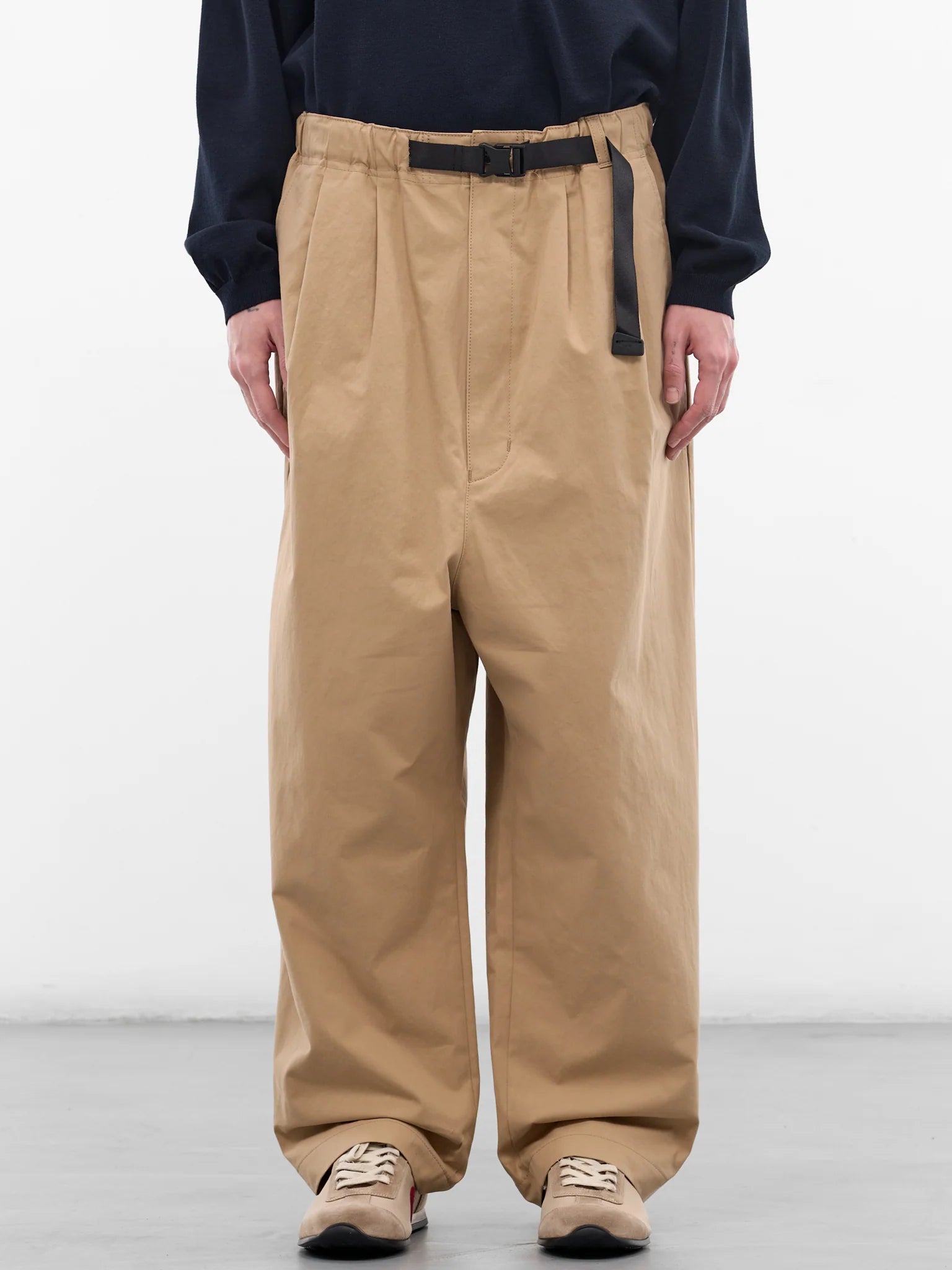 CDG HOMME - Pleated trousers beige