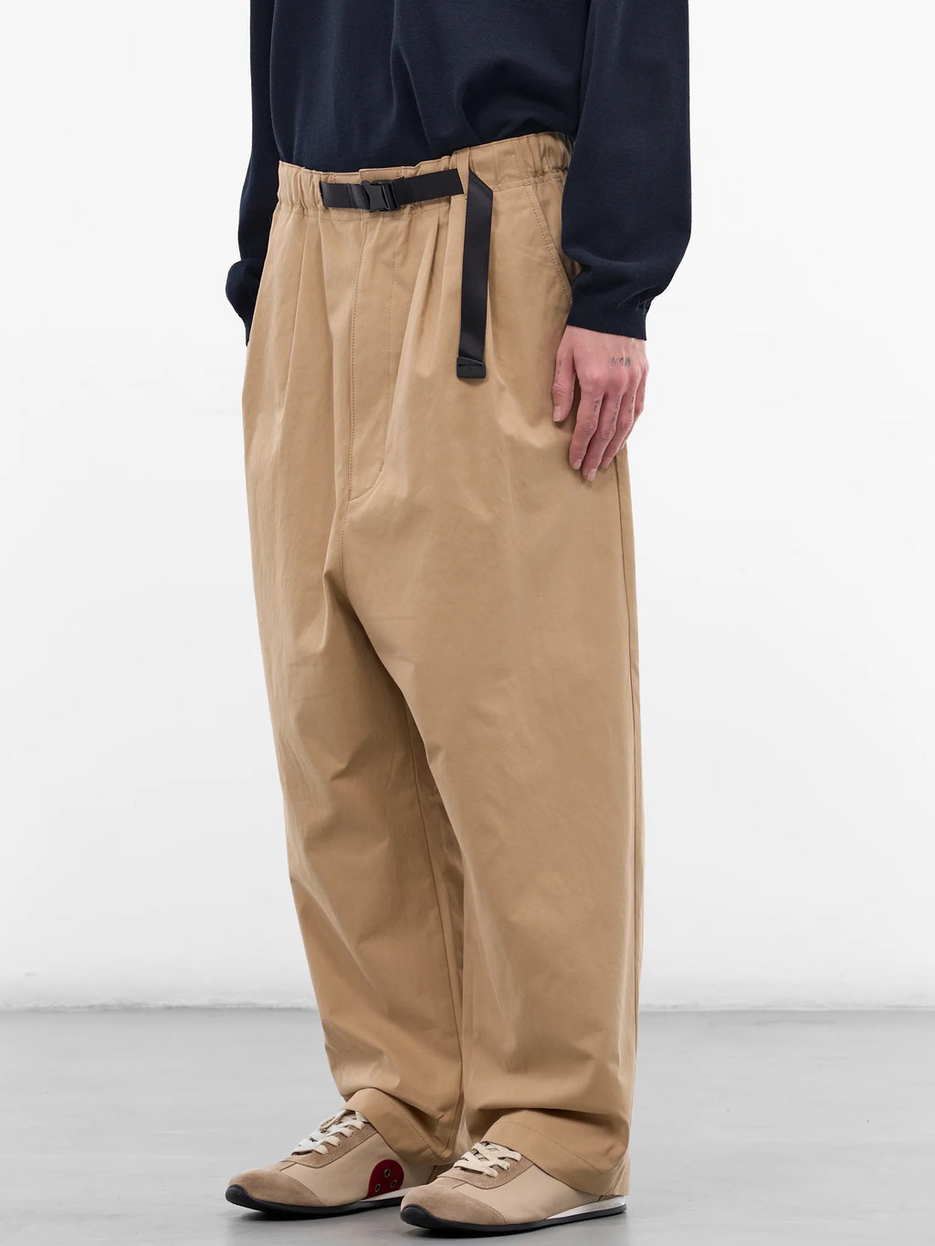CDG HOMME - Pleated trousers beige