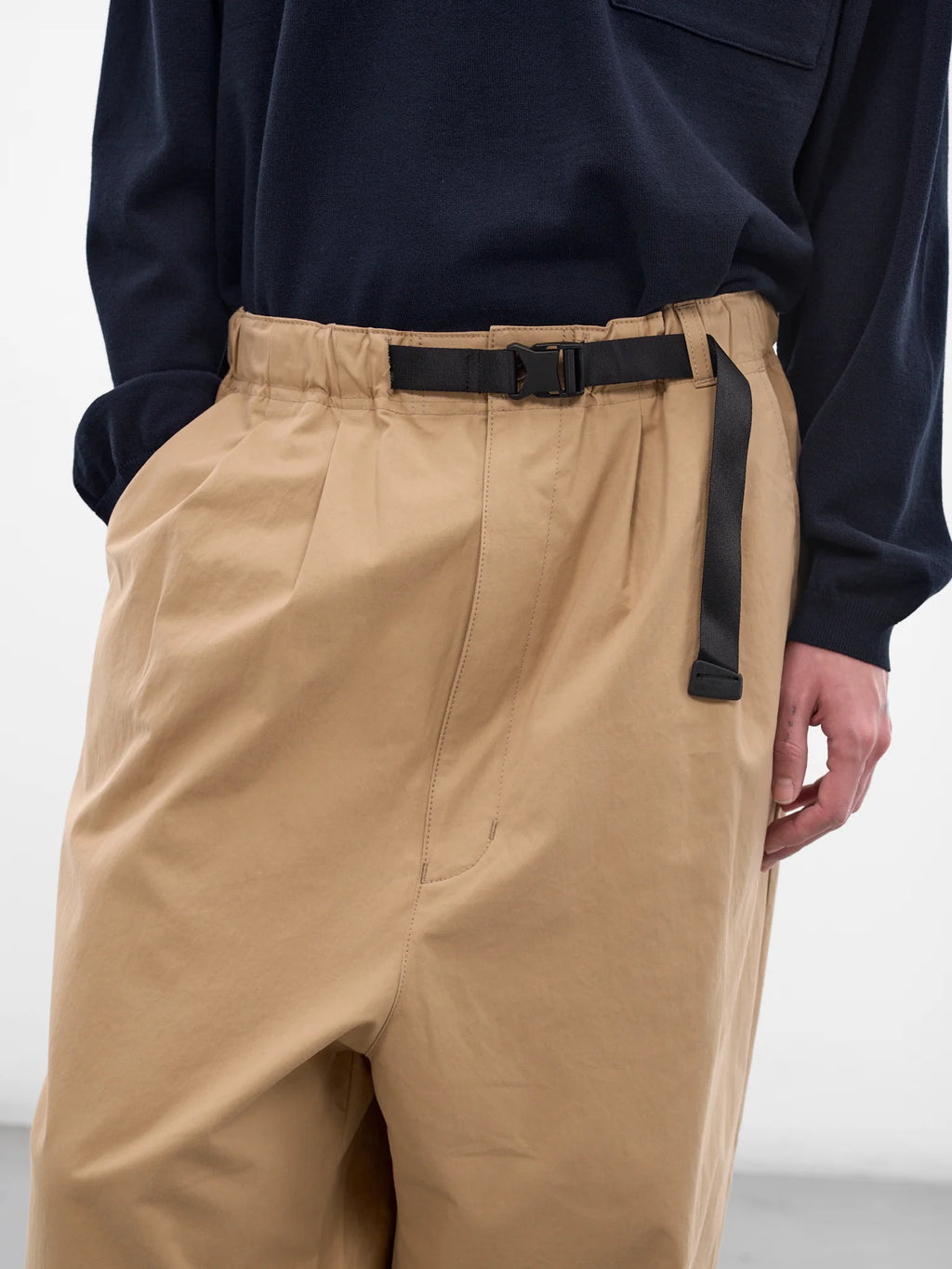 CDG HOMME - Pleated trousers beige