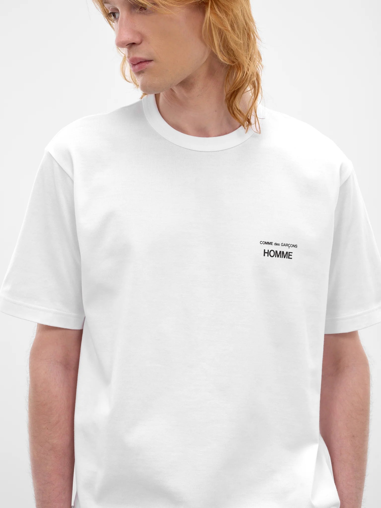 CDG HOMME - Boxy T-shirt short sleeve logo white