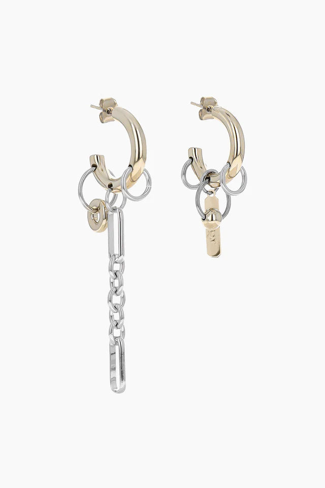 JUSTINE CLENQUET - iris earrings gold et palladium