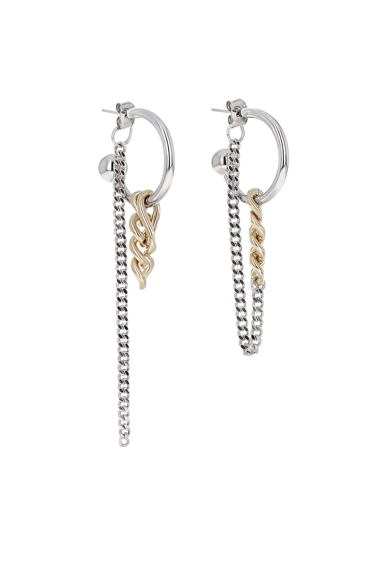 JUSTINE CLENQUET - jena earrings gold palladium JUSTINE CLENQUET