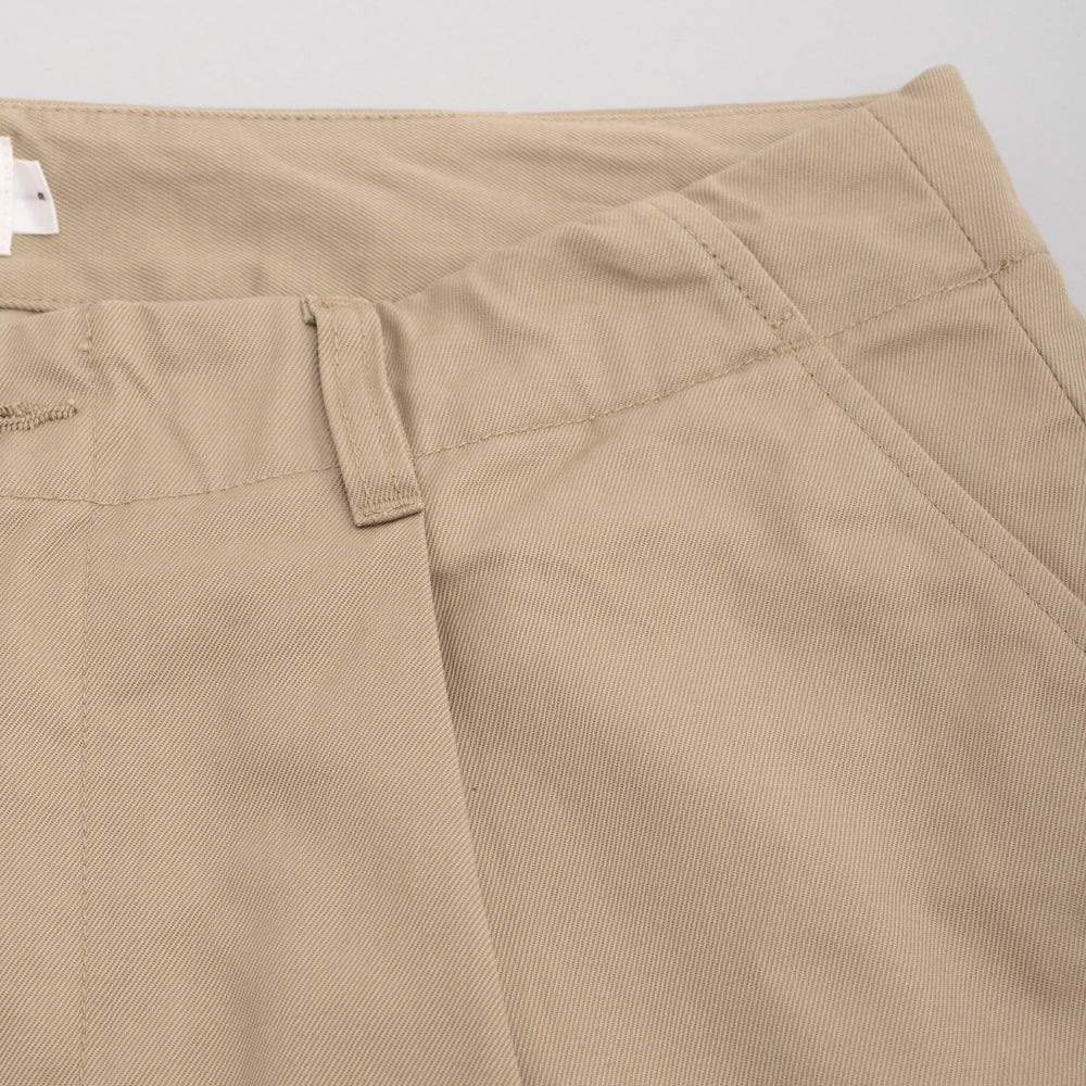 STILL BY HAND - Selvedge one pleat pant beige Pto2261os