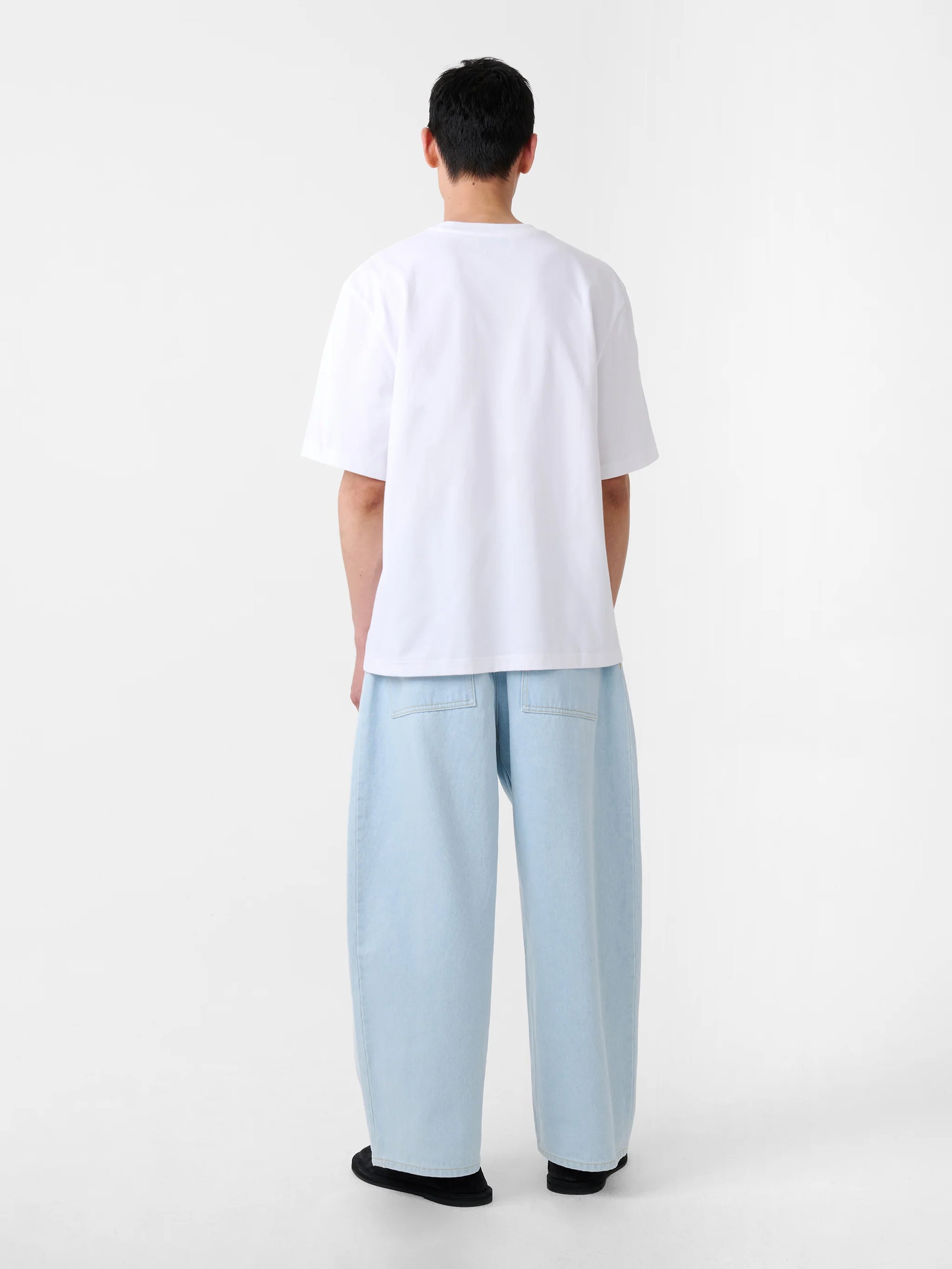 STUDIO NICHOLSON - T-shirt lay mercerized optic white