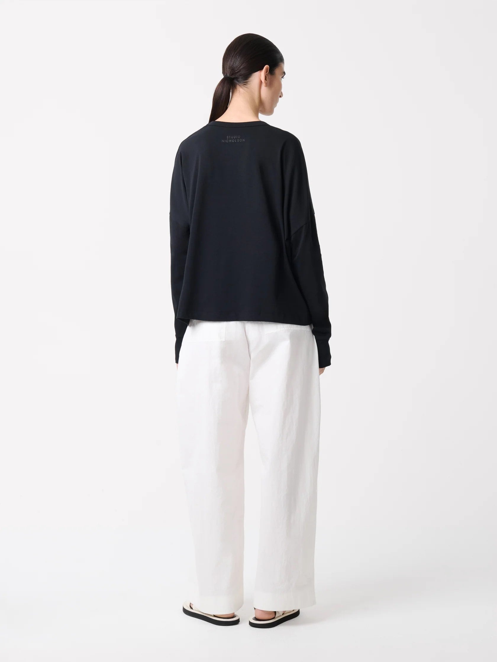 STUDIO NICHOLSON - T-shirt loop black STUDIO NICHOLSON
