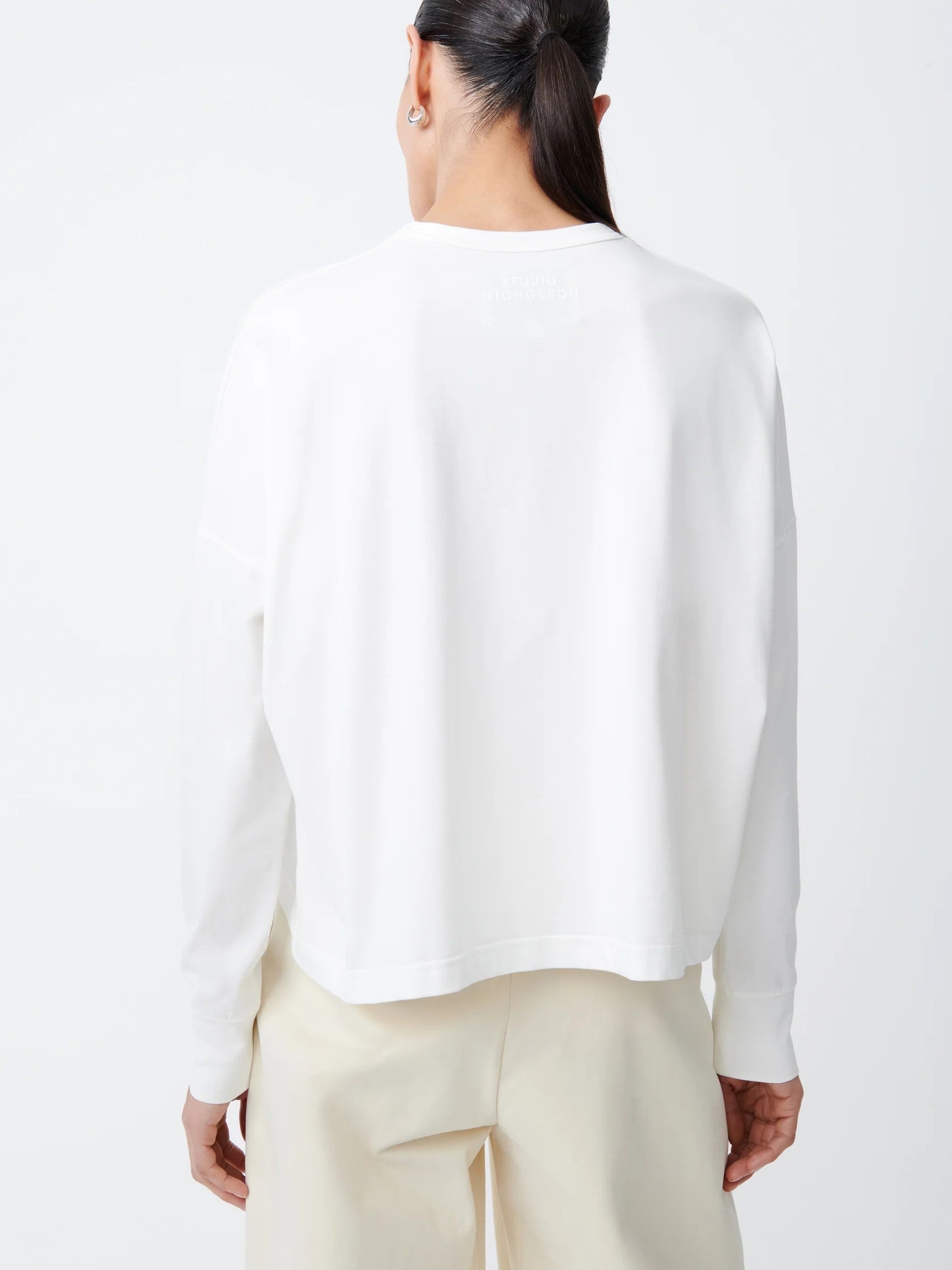STUDIO NICHOLSON - T-shirt loop white (Copie) STUDIO NICHOLSON