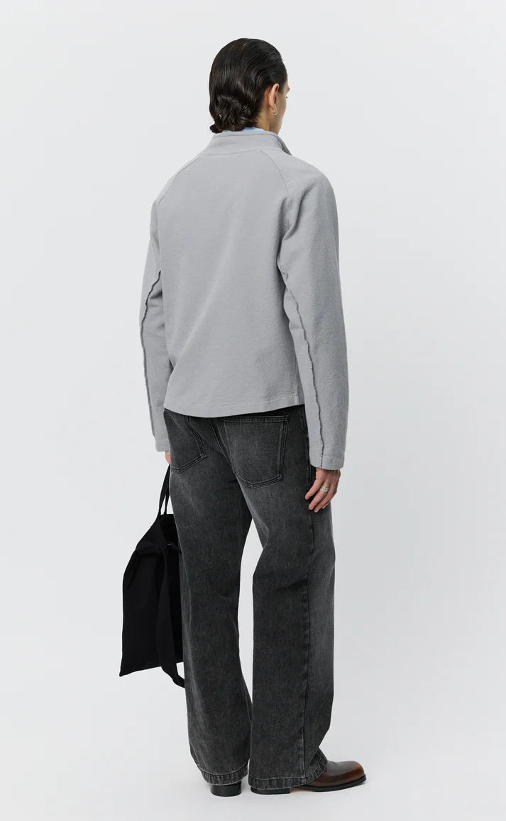 MFPEN - Leisure zip-up mineral grey needle jump