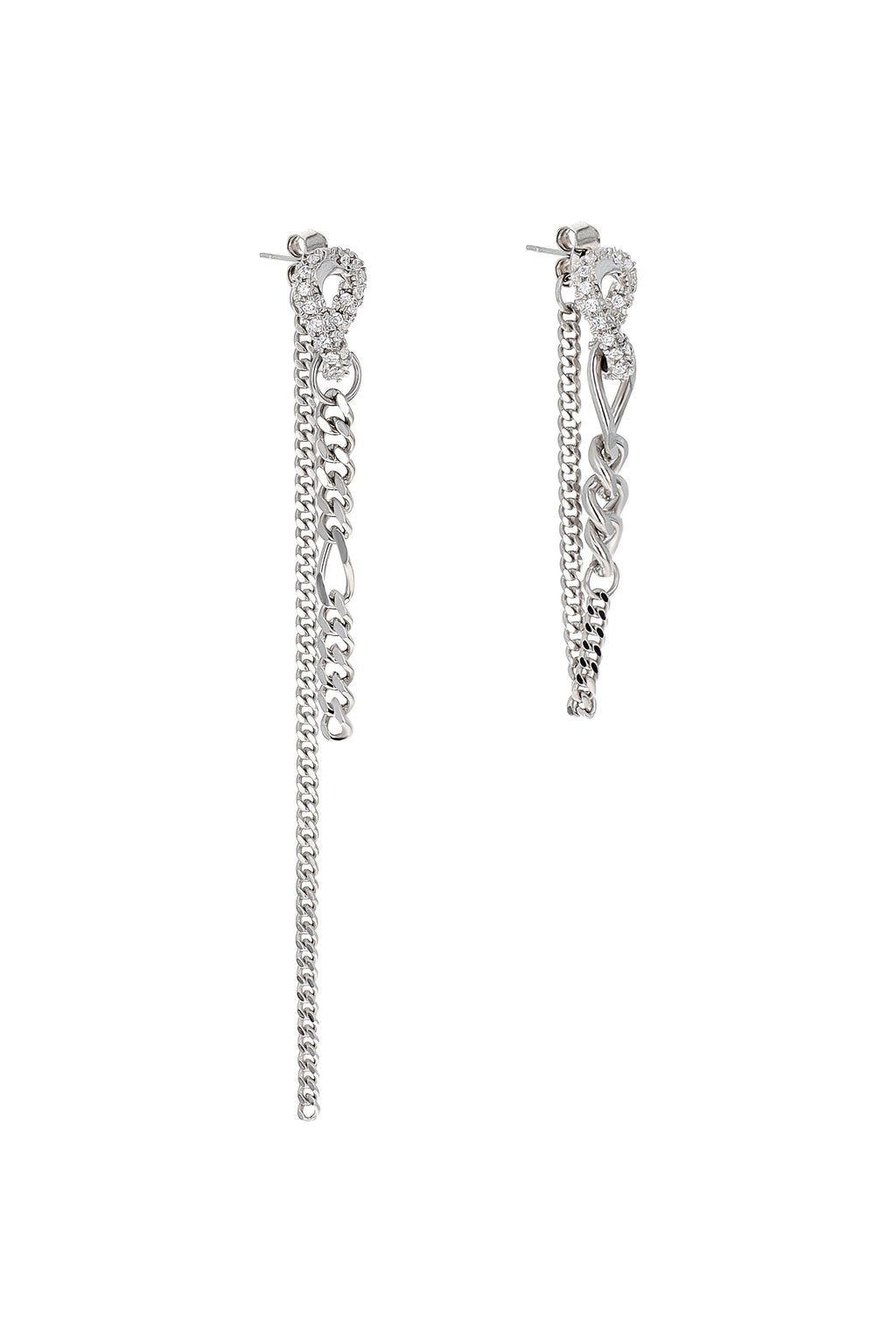 JUSTINE CLENQUET - loïs earrings cristal palladium JUSTINE CLENQUET