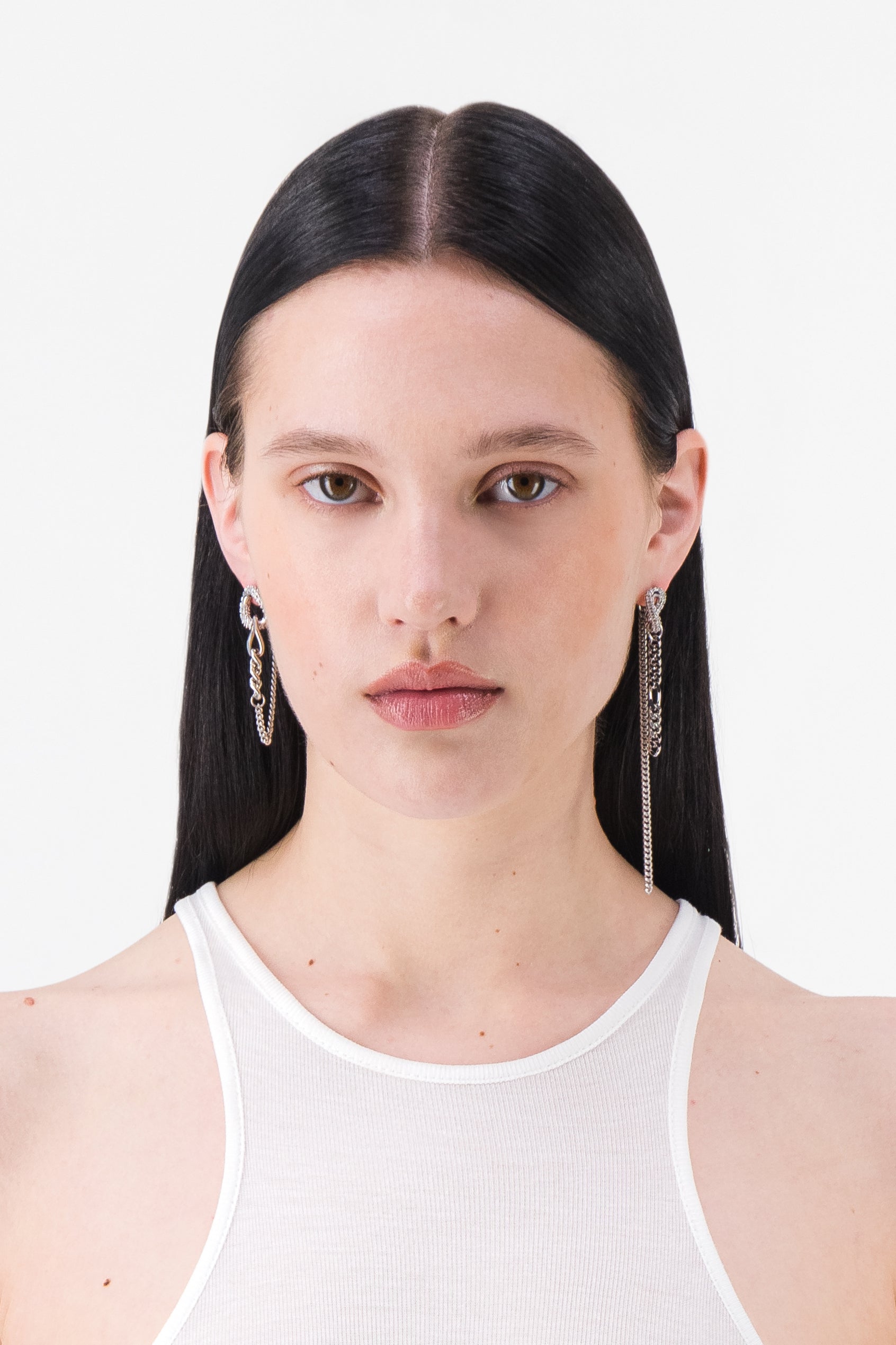 JUSTINE CLENQUET - loïs earrings cristal palladium JUSTINE CLENQUET