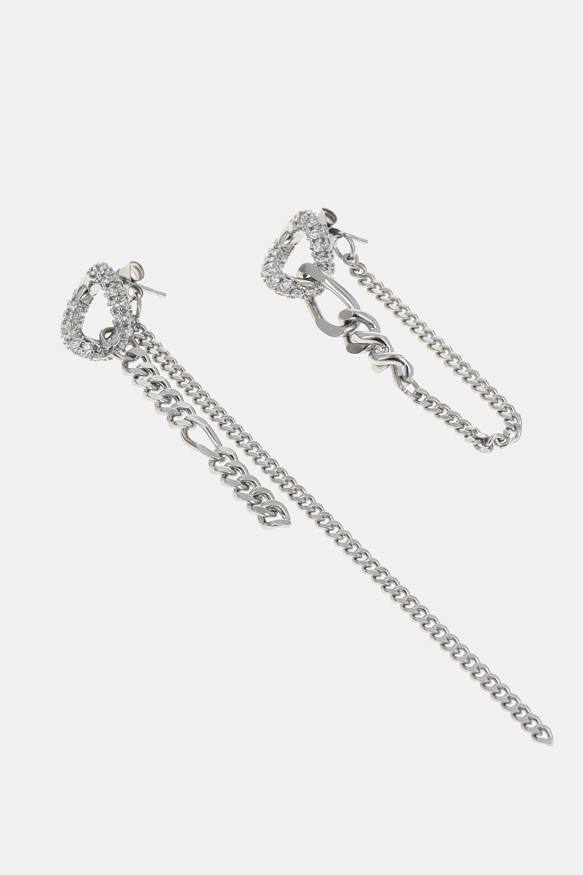 JUSTINE CLENQUET - loïs earrings cristal palladium JUSTINE CLENQUET