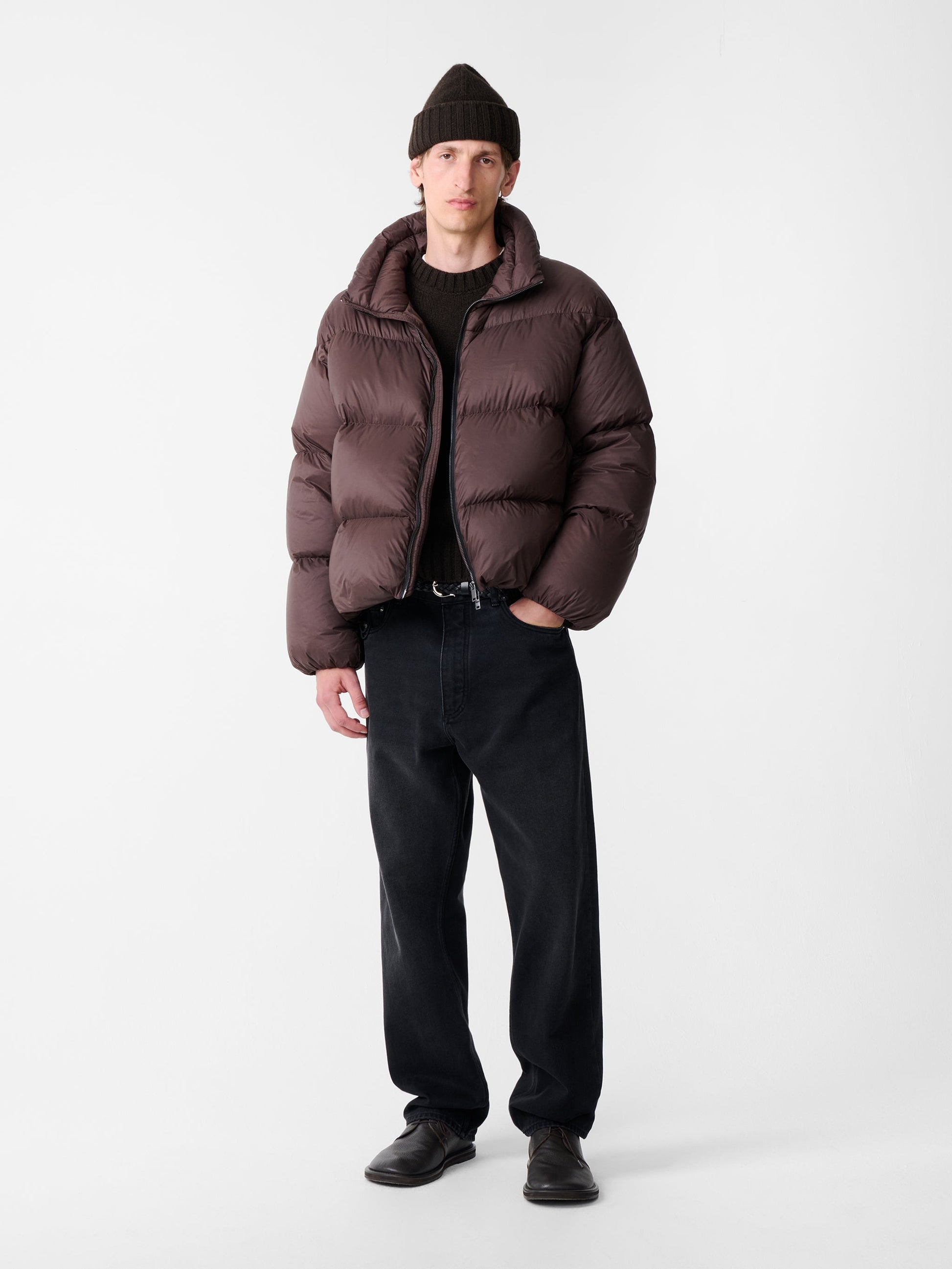 STUDIO NICHOLSON - Puffer massey chocolate brown STUDIO NICHOLSON