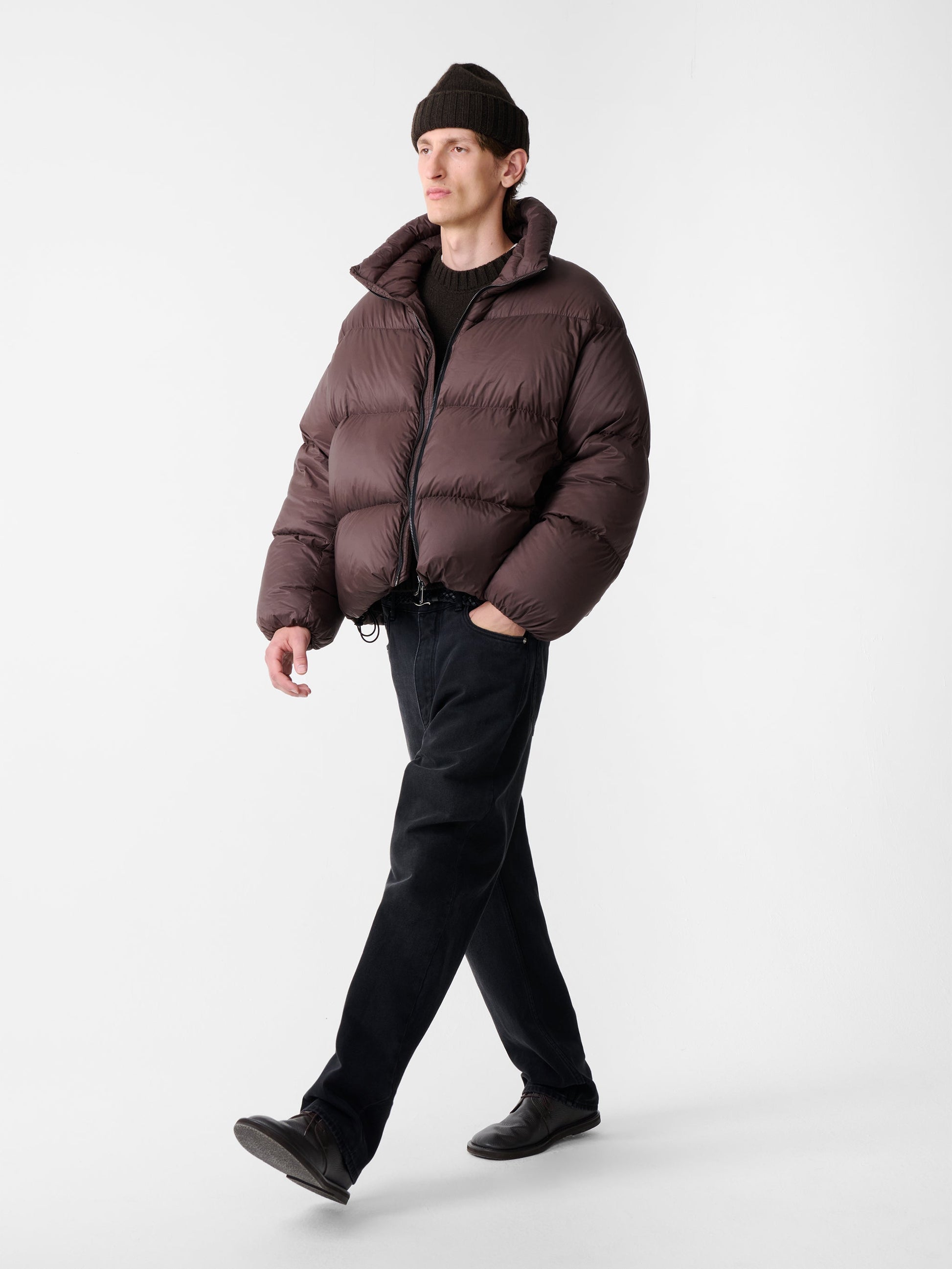 STUDIO NICHOLSON - Puffer massey chocolate brown STUDIO NICHOLSON
