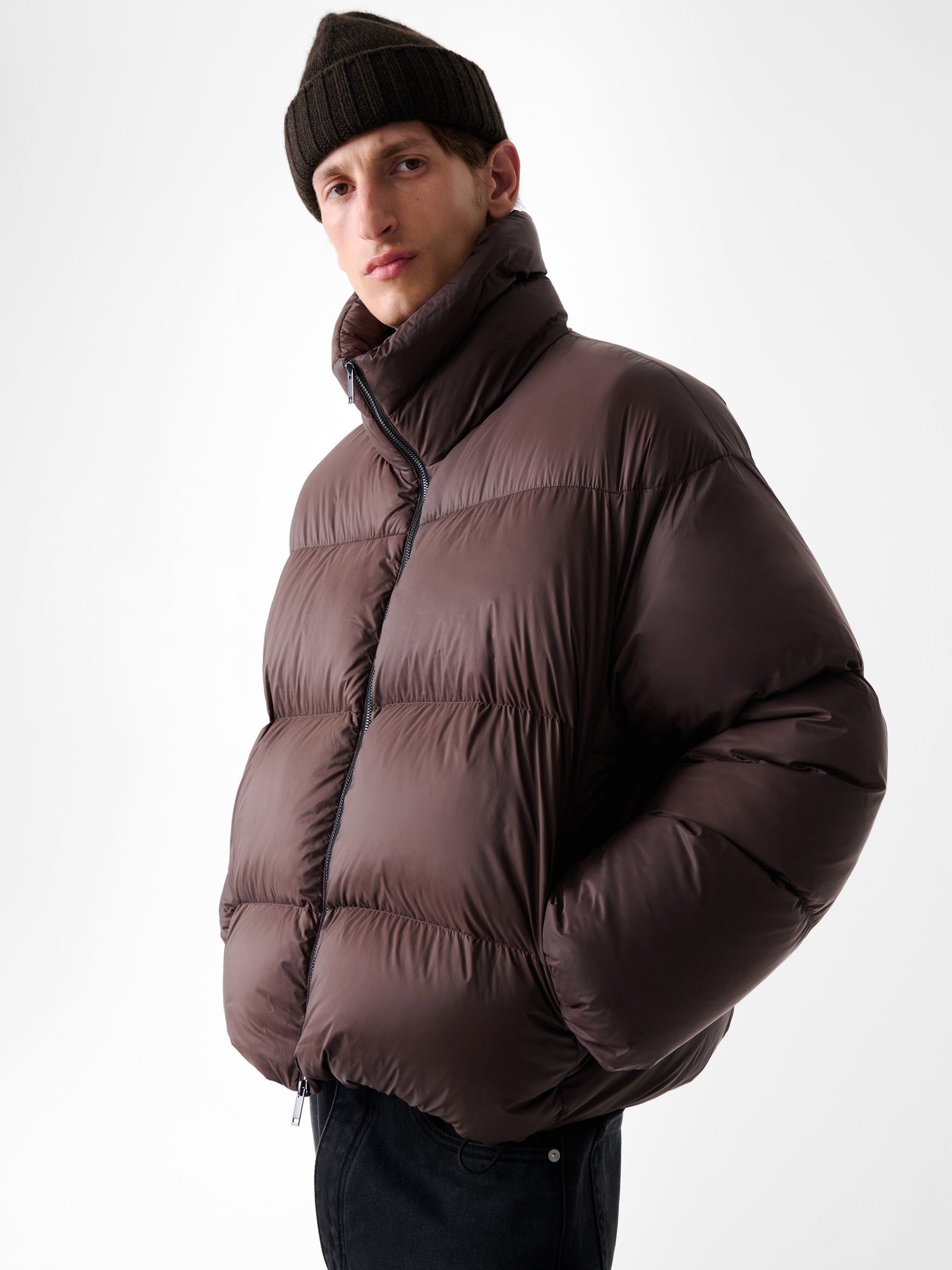 STUDIO NICHOLSON - Puffer massey chocolate brown STUDIO NICHOLSON