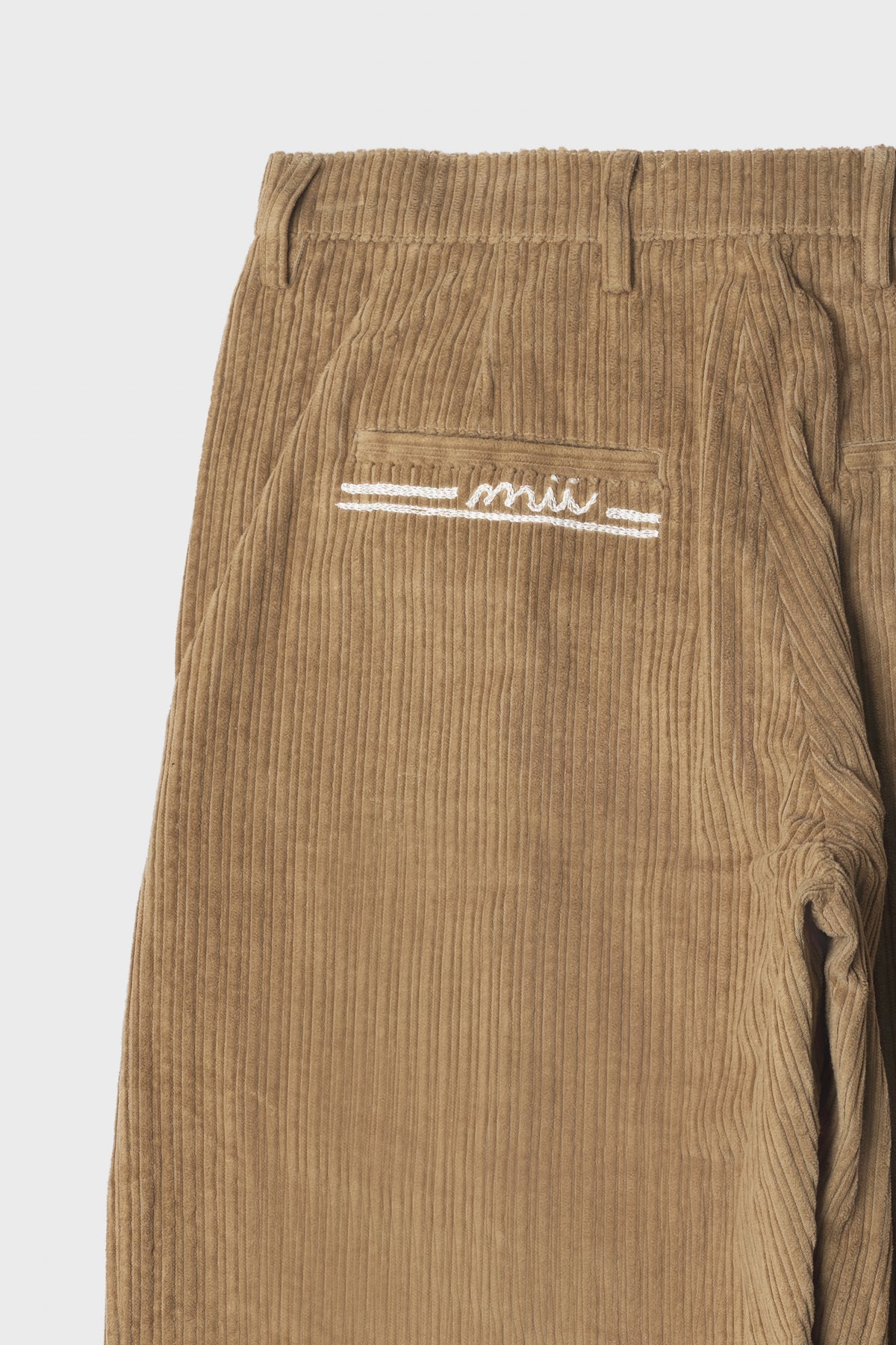 Mii - Pant solid dyed corduroy beige