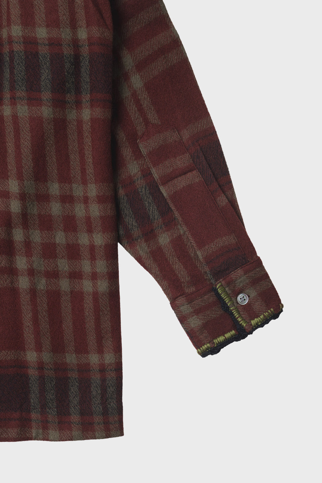 Mii - Shirt handwoven check pattern bordeaux