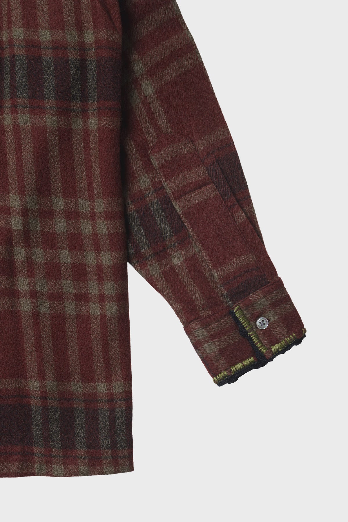 Mii - Shirt handwoven check pattern bordeaux