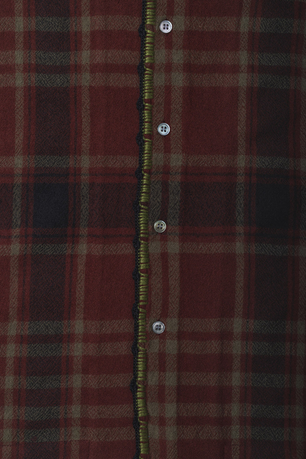 Mii - Shirt handwoven check pattern bordeaux