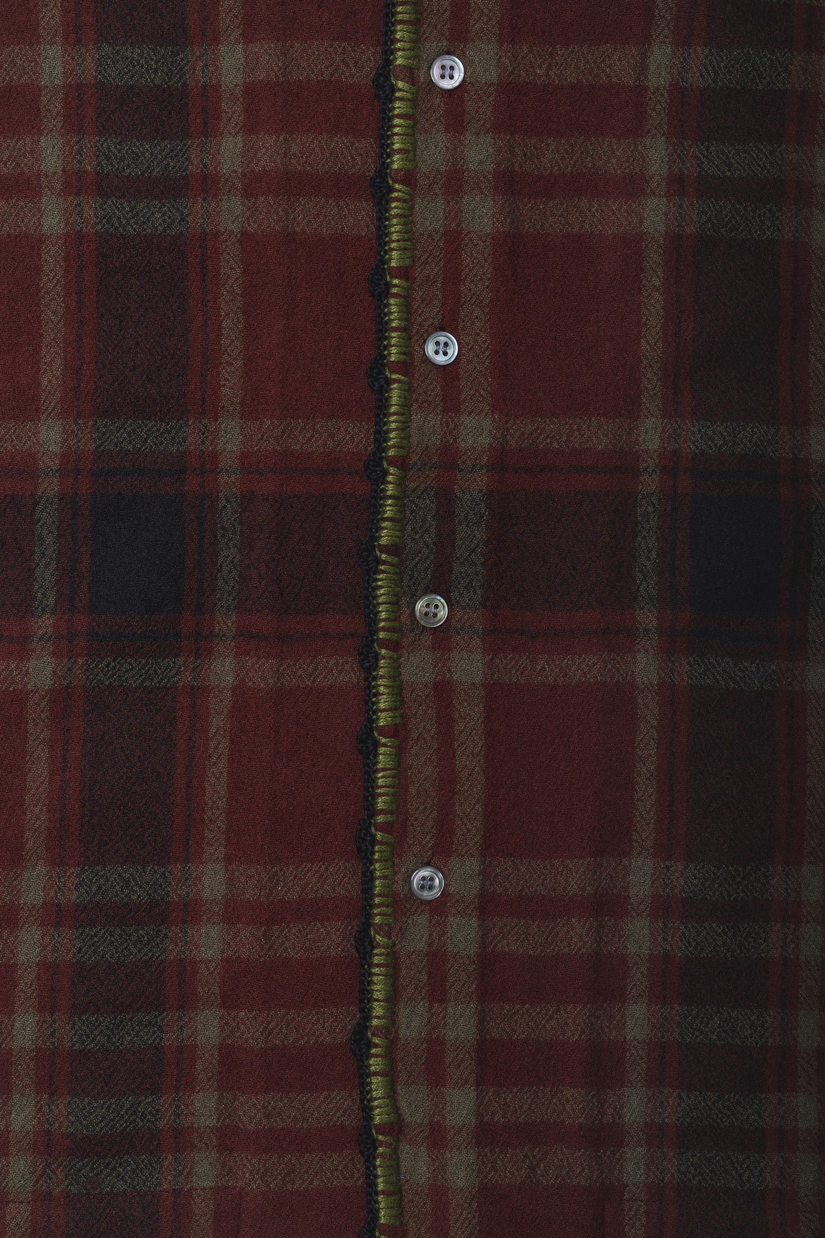 Mii - Shirt handwoven check pattern bordeaux