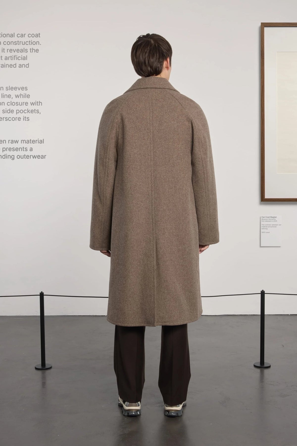 MUSEUM GARMENTS - Car coat raglan beige chiné