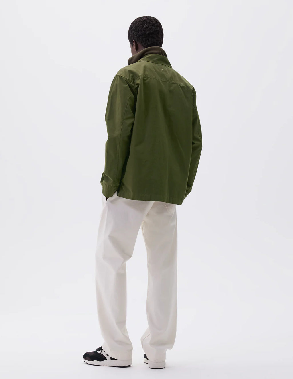 MHL. - Storm flap shirt brushed cotton twill seawed