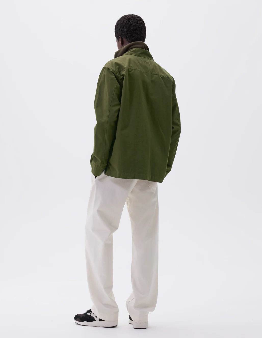 MHL. - Storm flap shirt brushed cotton twill seawed