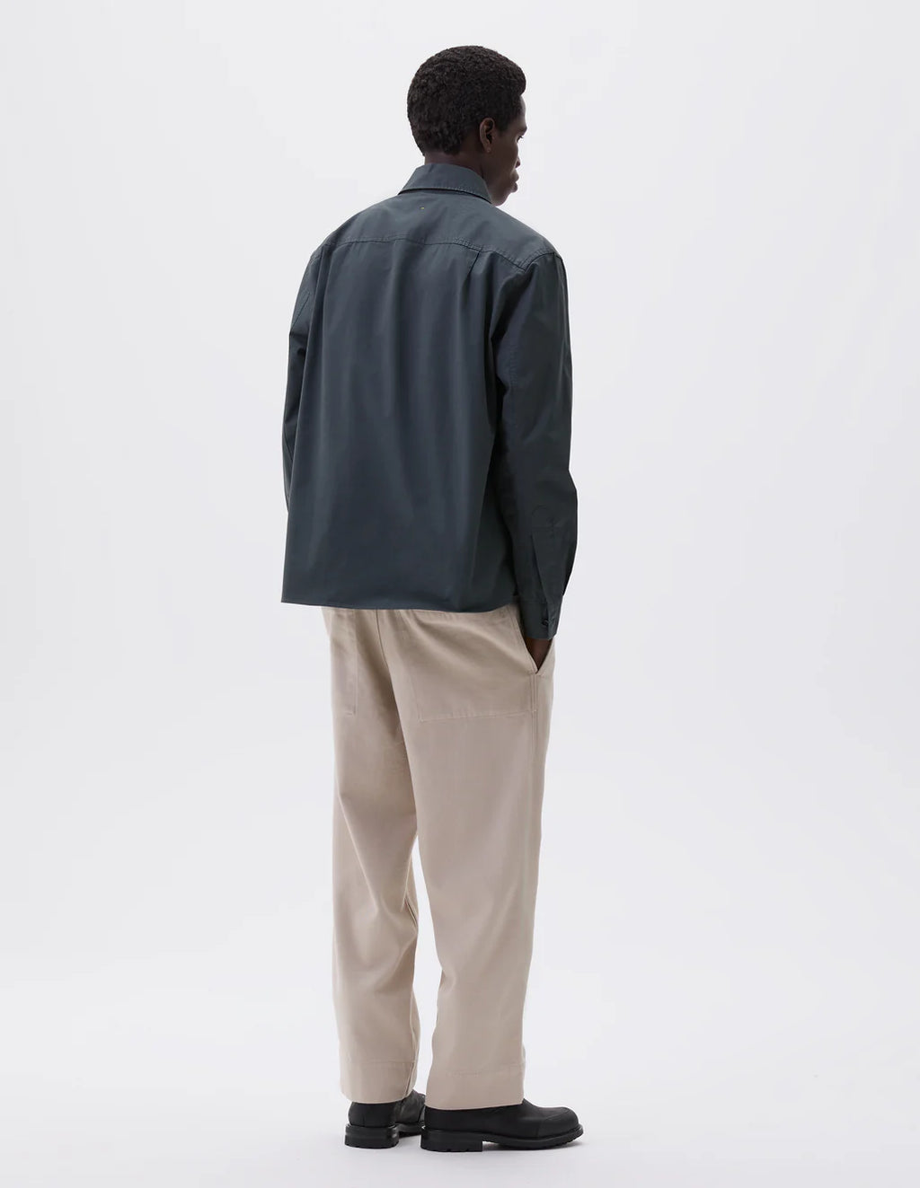 MHL. - Overal shirt brushed cotton algae