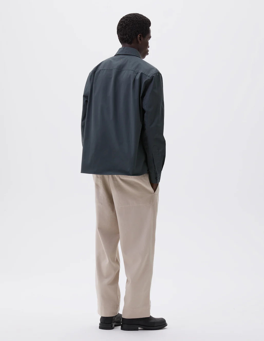 MHL. - Overal shirt brushed cotton algae