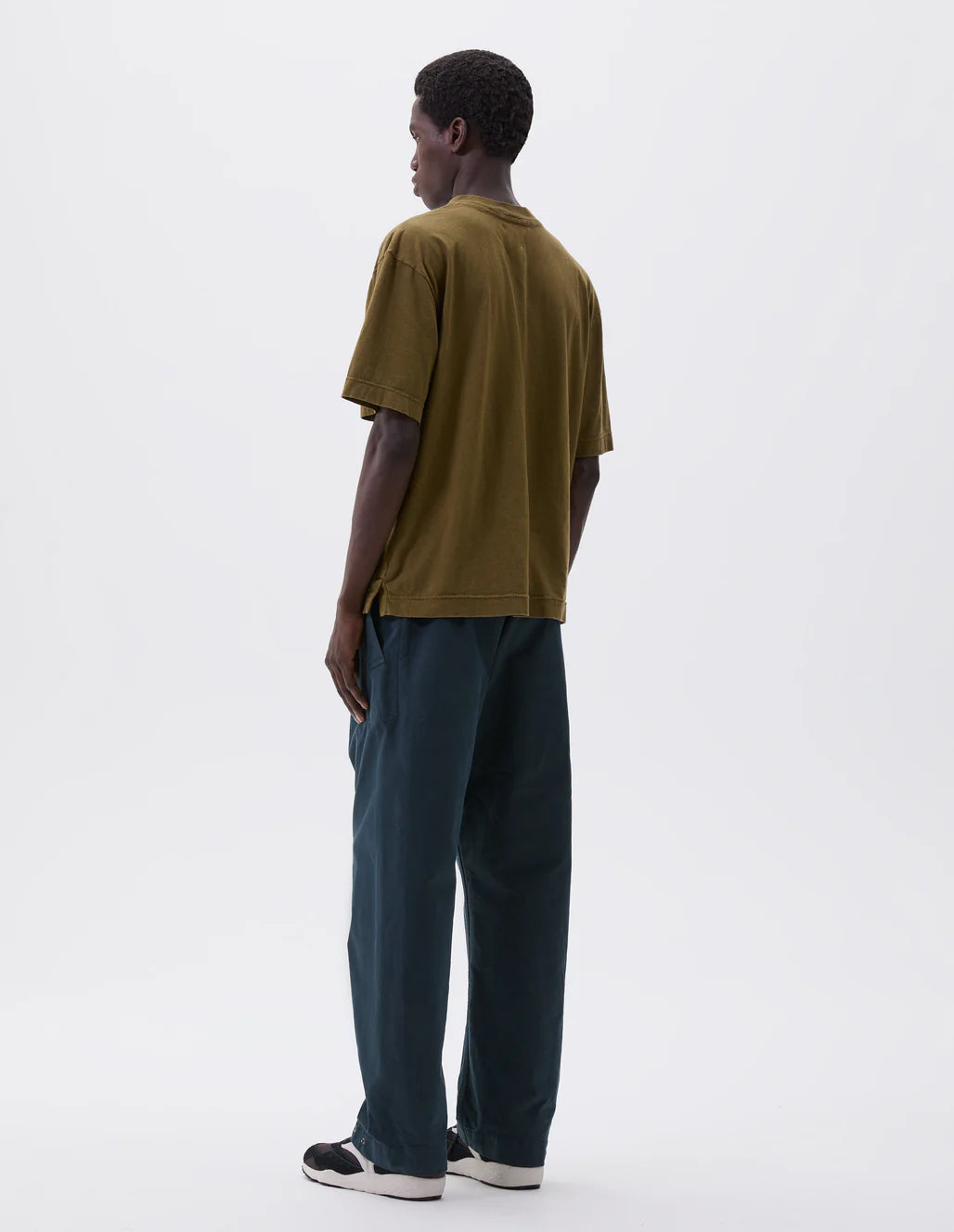 MHL. - Press trousers double twisted cotton canvas petrol